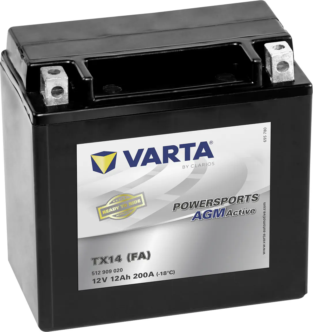 Varta AGM-Motorradbatterie TX14 FA 12V 12Ah 200A