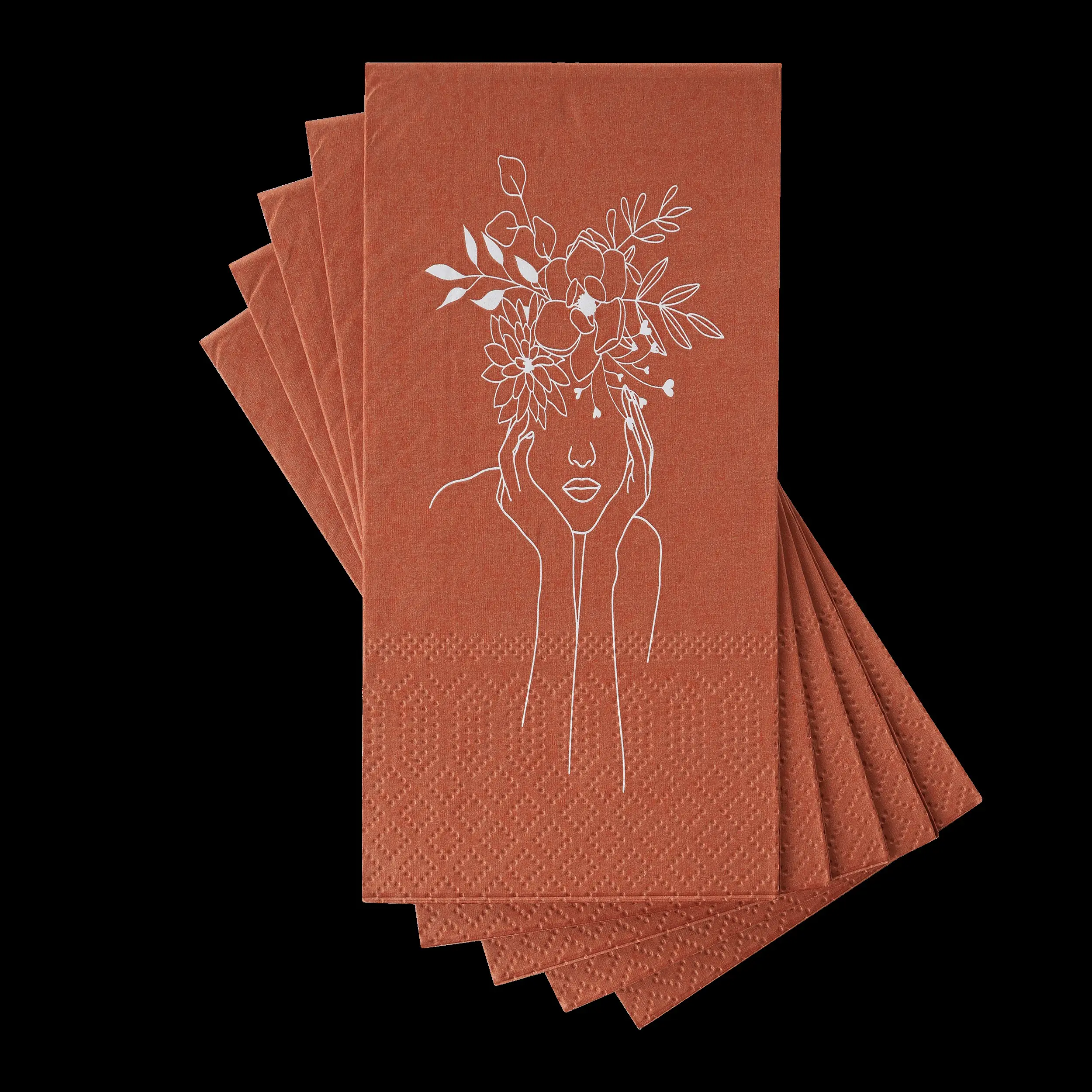 Eglo Servietten Belbari braun weiß 17 x 8 cm - 20er Pack