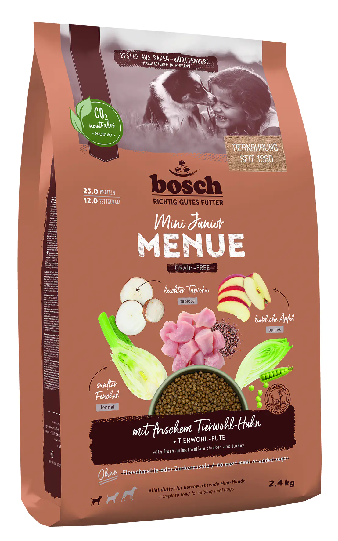 Bosch Menue Junior Hundetrockenfutter Huhn 2,4 kg