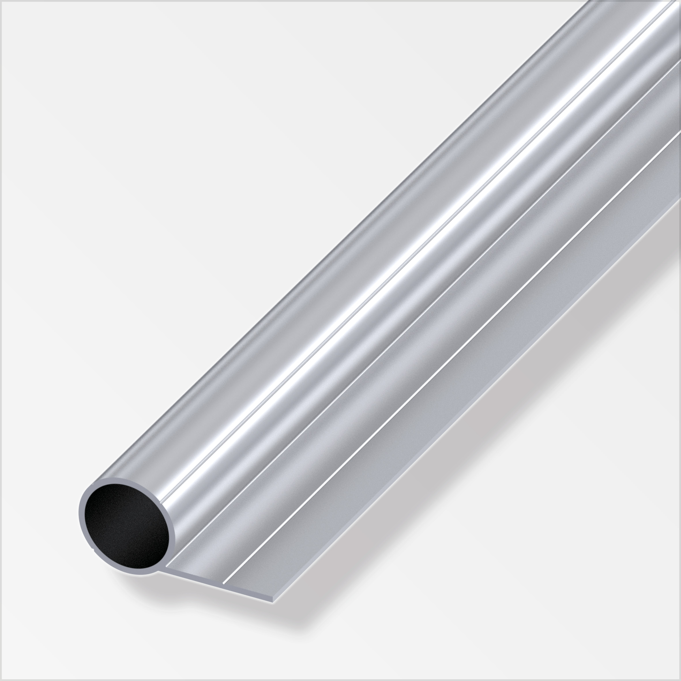 alfer Combitech Rundrohr Aluminium mit 1 Schenkel Ø 23,5 mm x 2,5 m pressblank