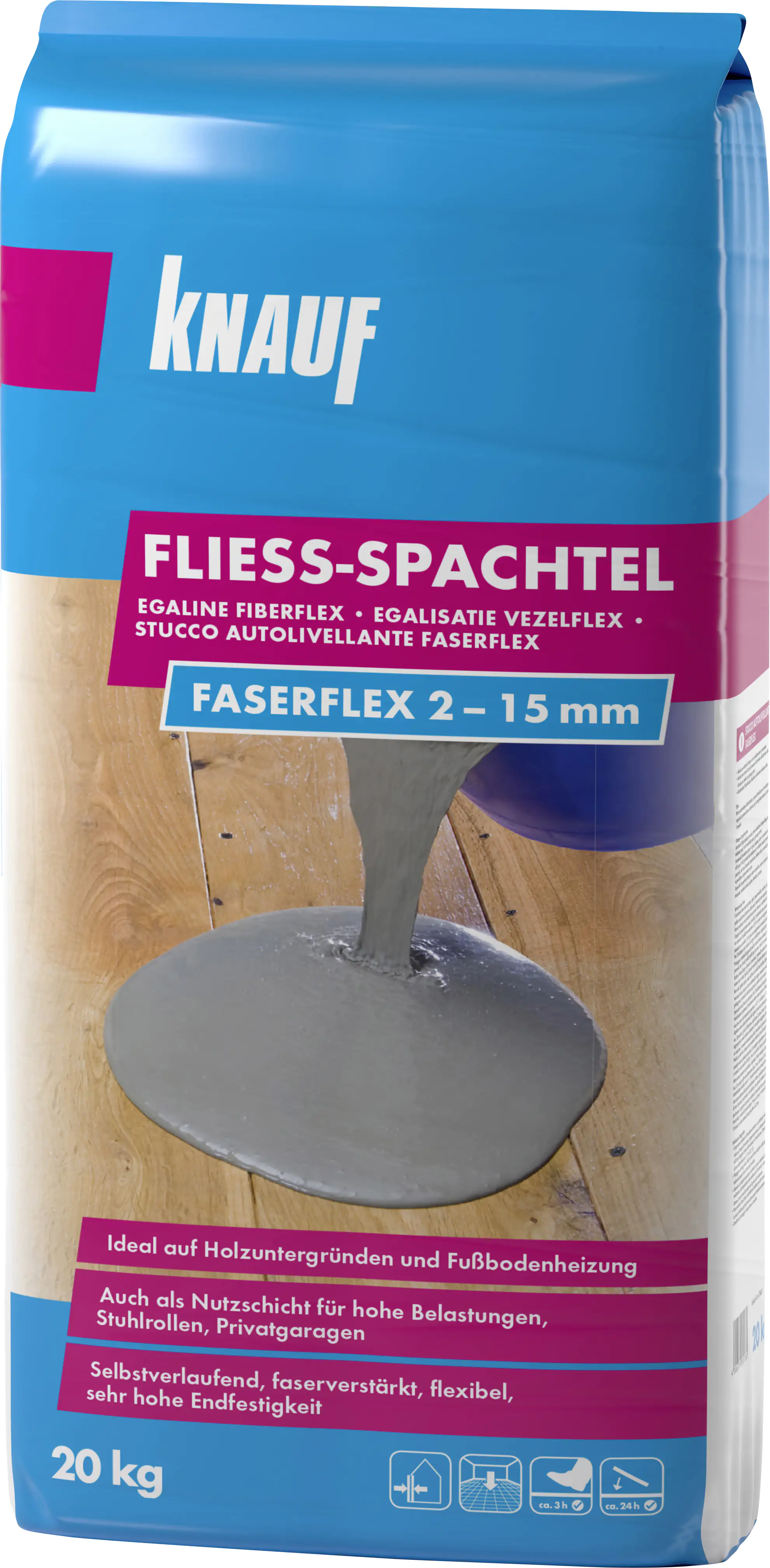 Knauf Fließspachtel Faserflex 20 kg, für Innen und Außen Knauf Fließspachtel Faserflex 20 kg, für Innen und Außen