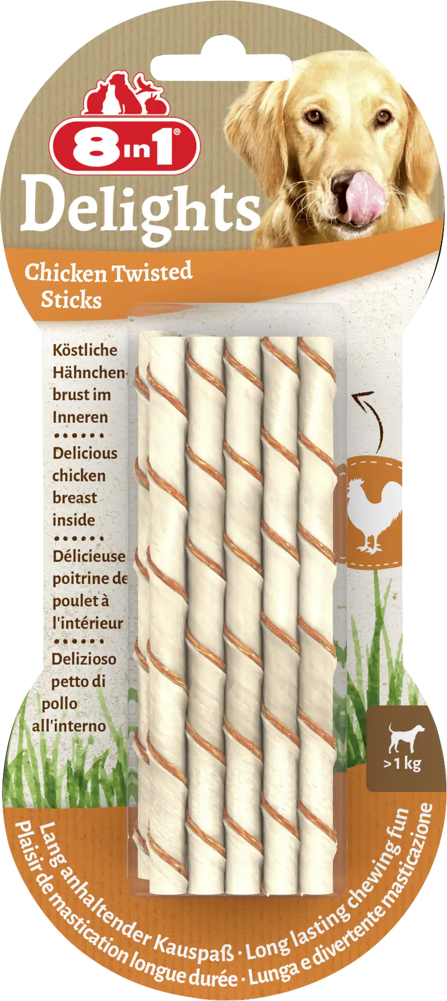 8in1 Delights Twisted Kausticks Chicken 10 Stück