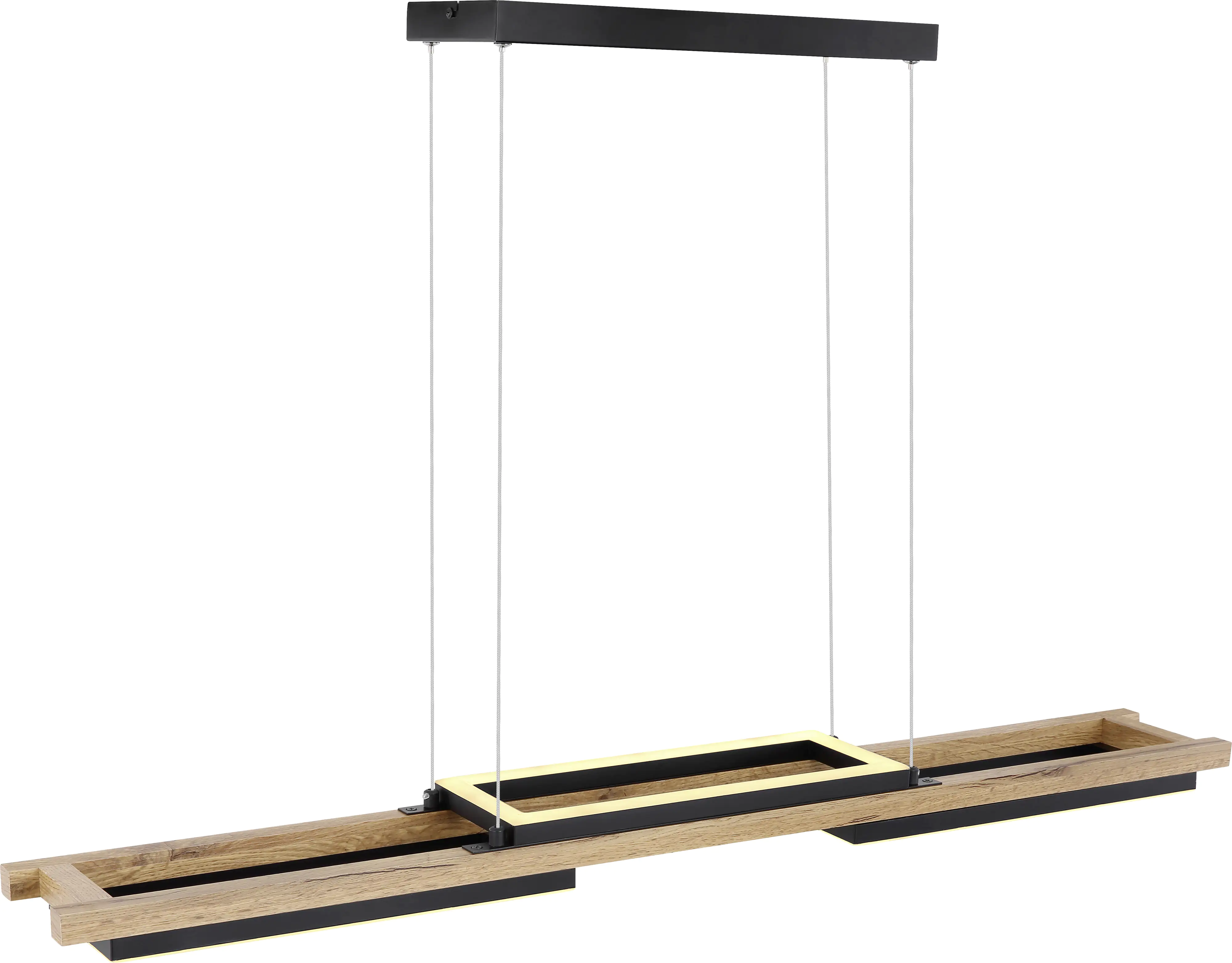 Globo LED Hängeleuchte Illa dunkelbraun-schwarz 100 x 13,5 cm warmweiß Globo LED Hängeleuchte Illa dunkelbraun-schwarz 100 x 13,5 cm warmweiß