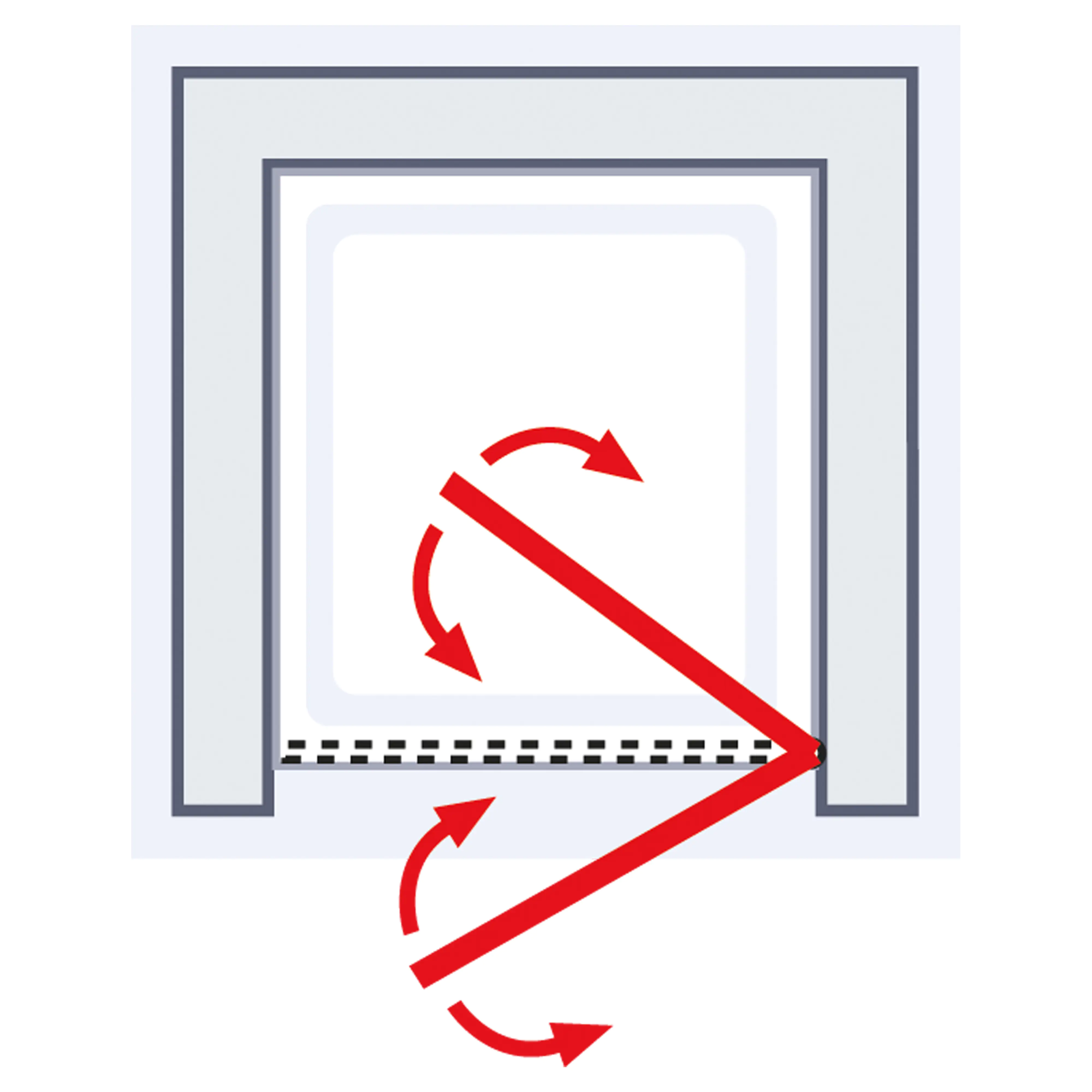 4060991060953_6 Schulte Nische Drehtür pendelbar 80 x 200 cm Toura