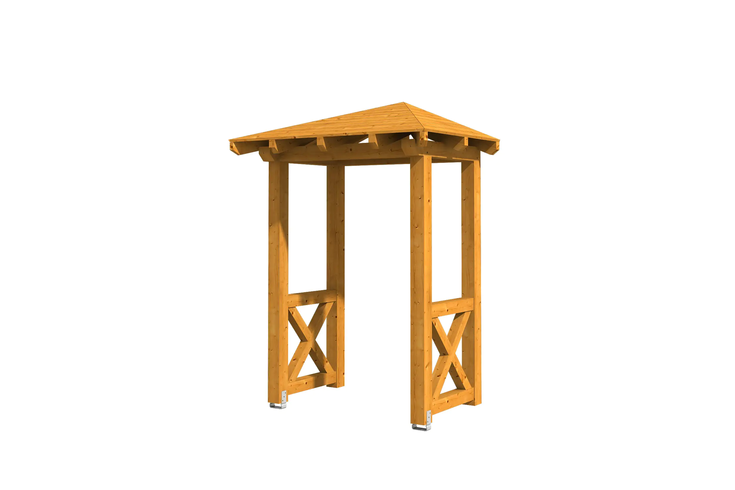 SKAN HOLZ Vordach Wesel Typ 4 188 x 126 cm, lasiert in Eiche hell