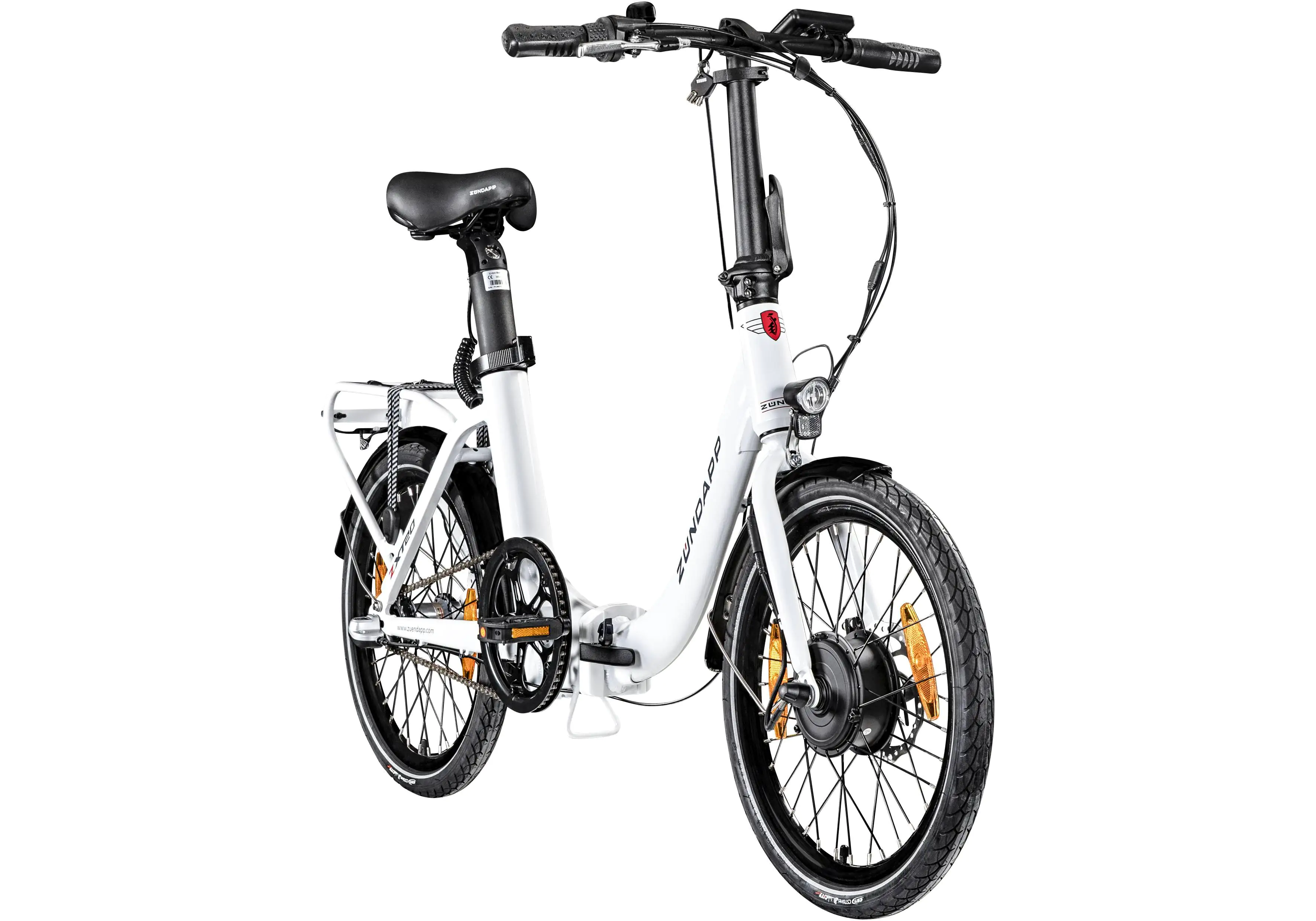 Zündapp E-Bike Faltrad ZXT20 20 Zoll RH 36cm 3-Gang 230 Wh weiß