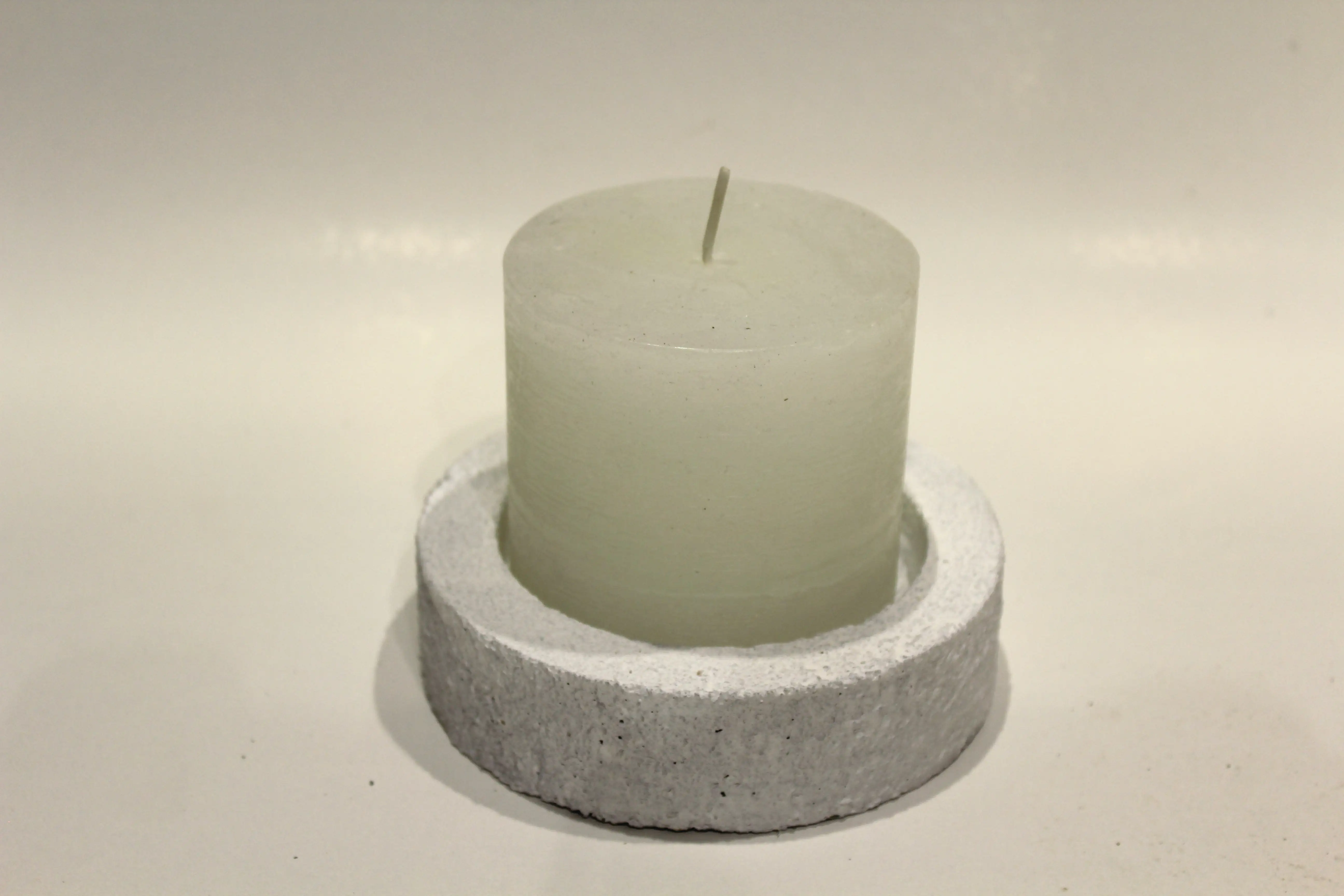 House of Rustic Outdoorkerze Rustik Betonkerzenständer Ø 10 x 9 cm, weiß
