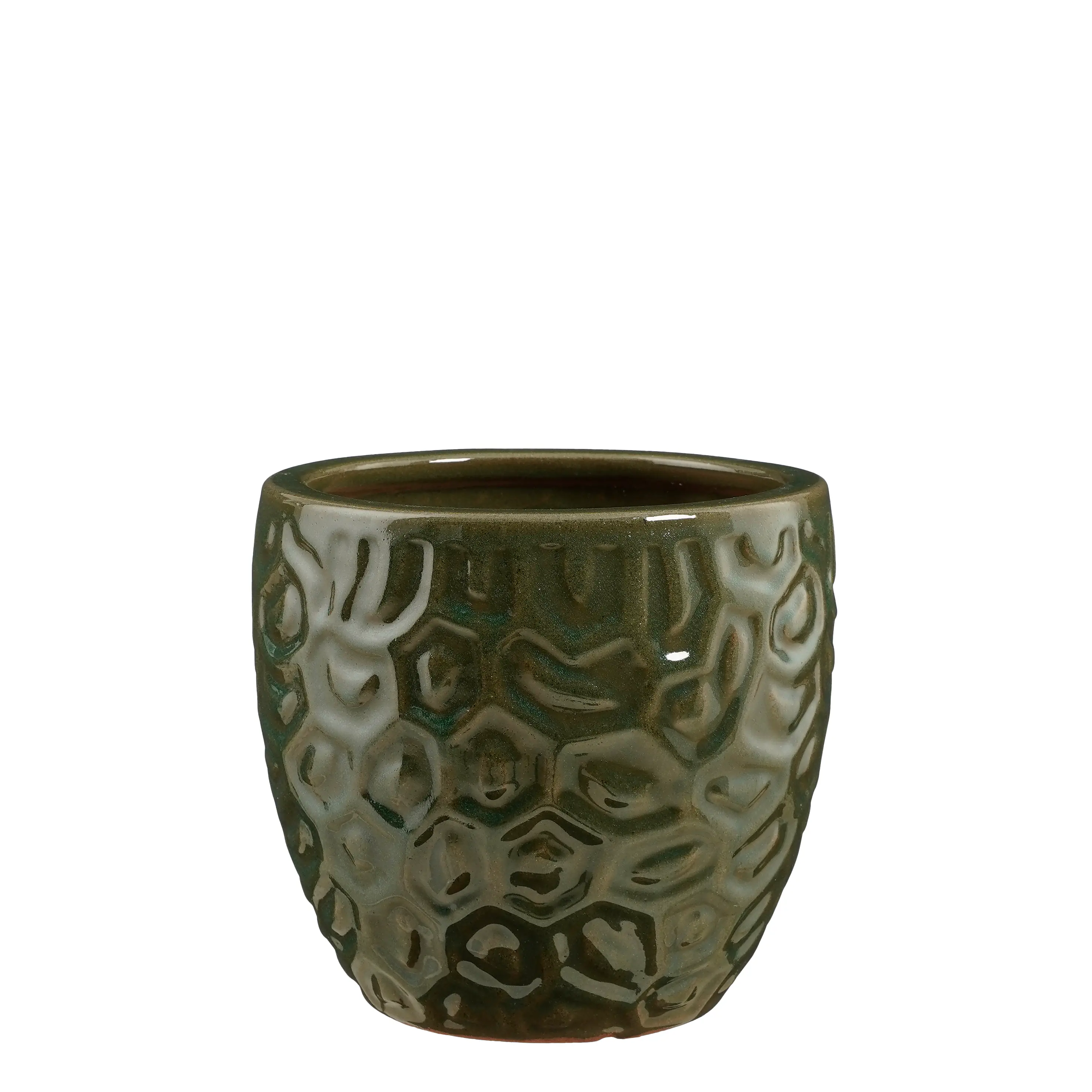 Mica Decorations Übertopf Peto Ton dunkelgrün Ø 23 x 21 cm