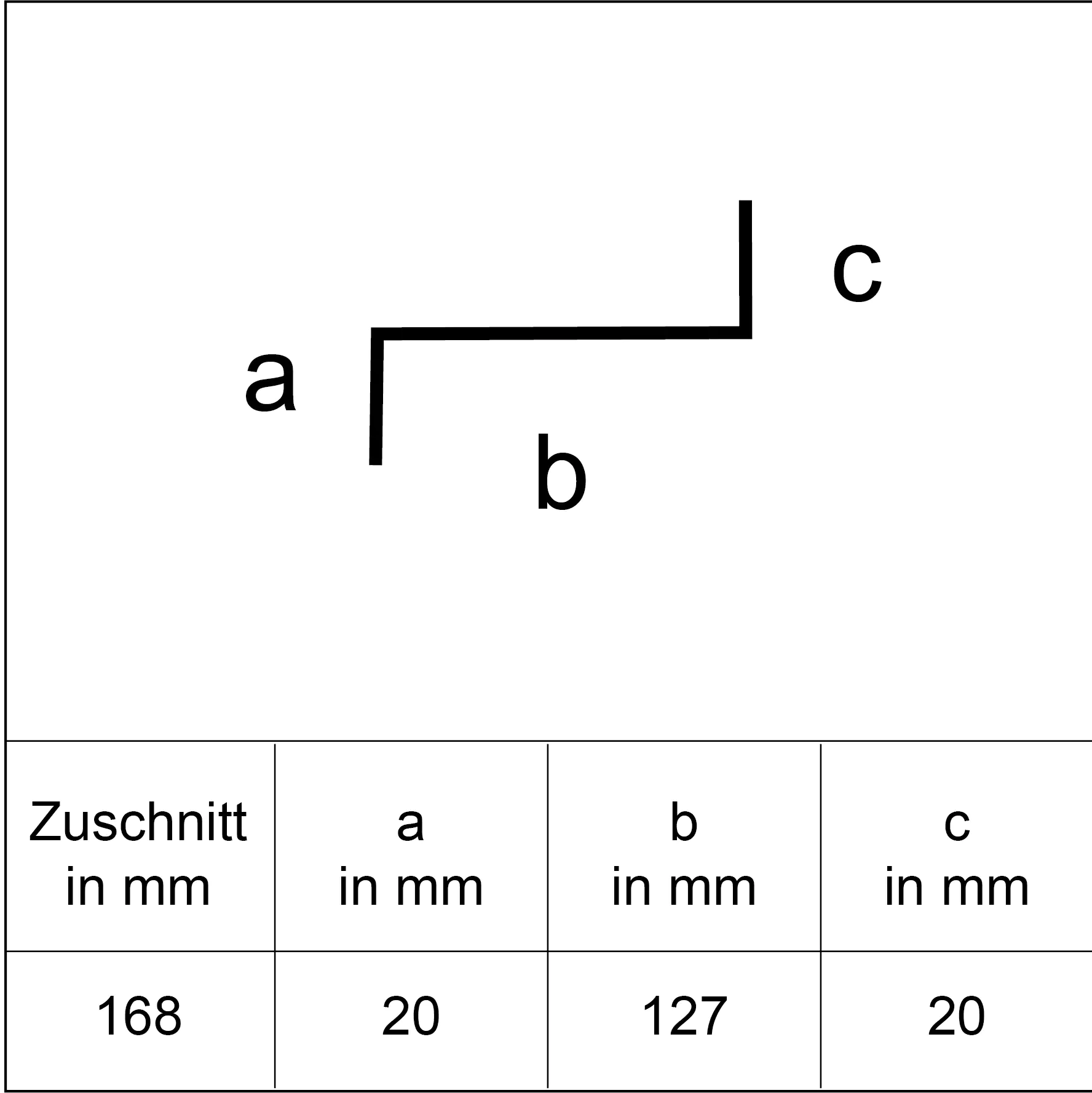 Sarei Z-Profil HG19 1000 x 127 x 20 mm natur