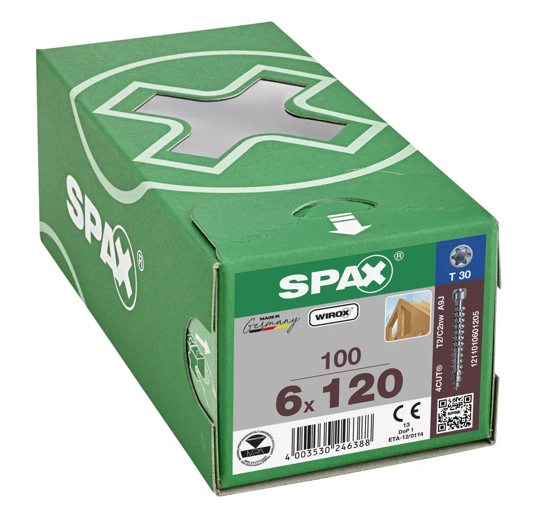 Spax Holzbauschrauben 6.0 x 120 mm TX 30 Zylinderkopf - 100 Stk.