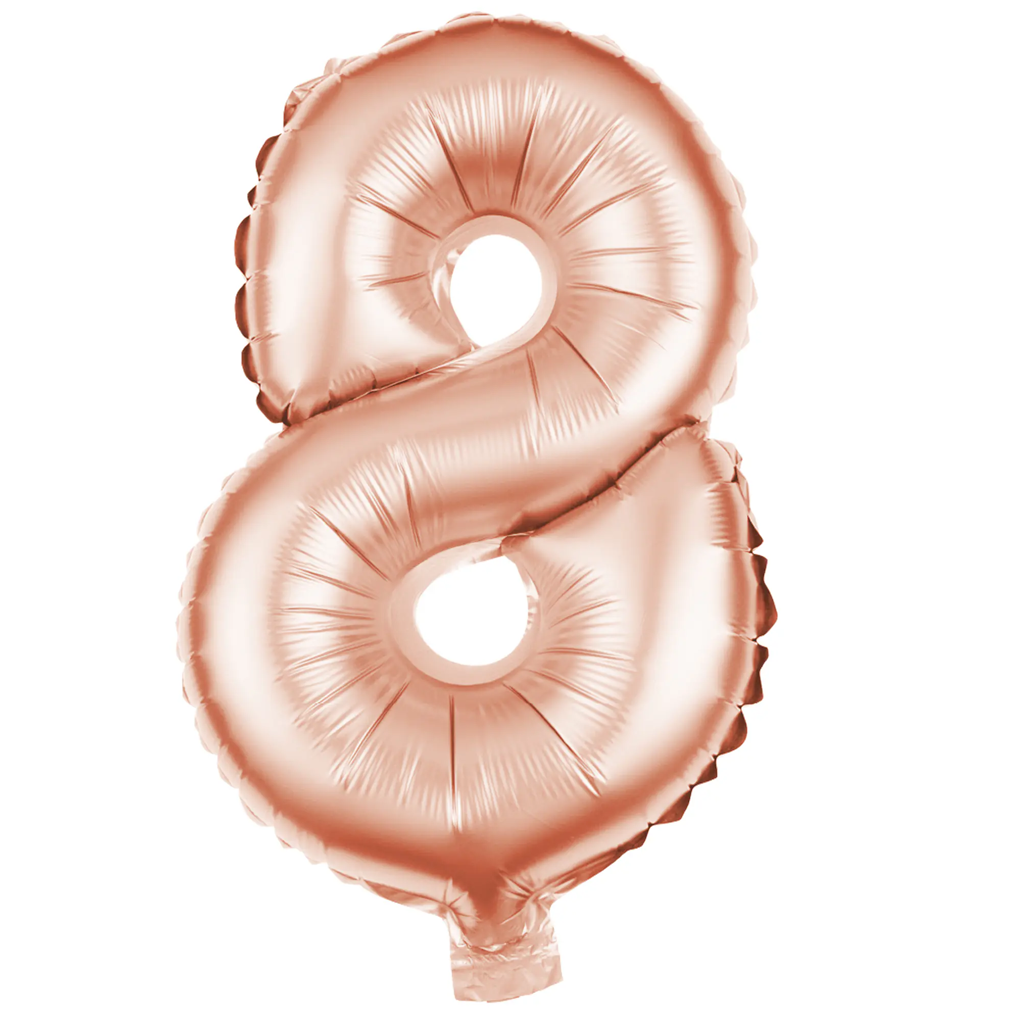 Folienballon Zahl 8 rosegold 100 cm