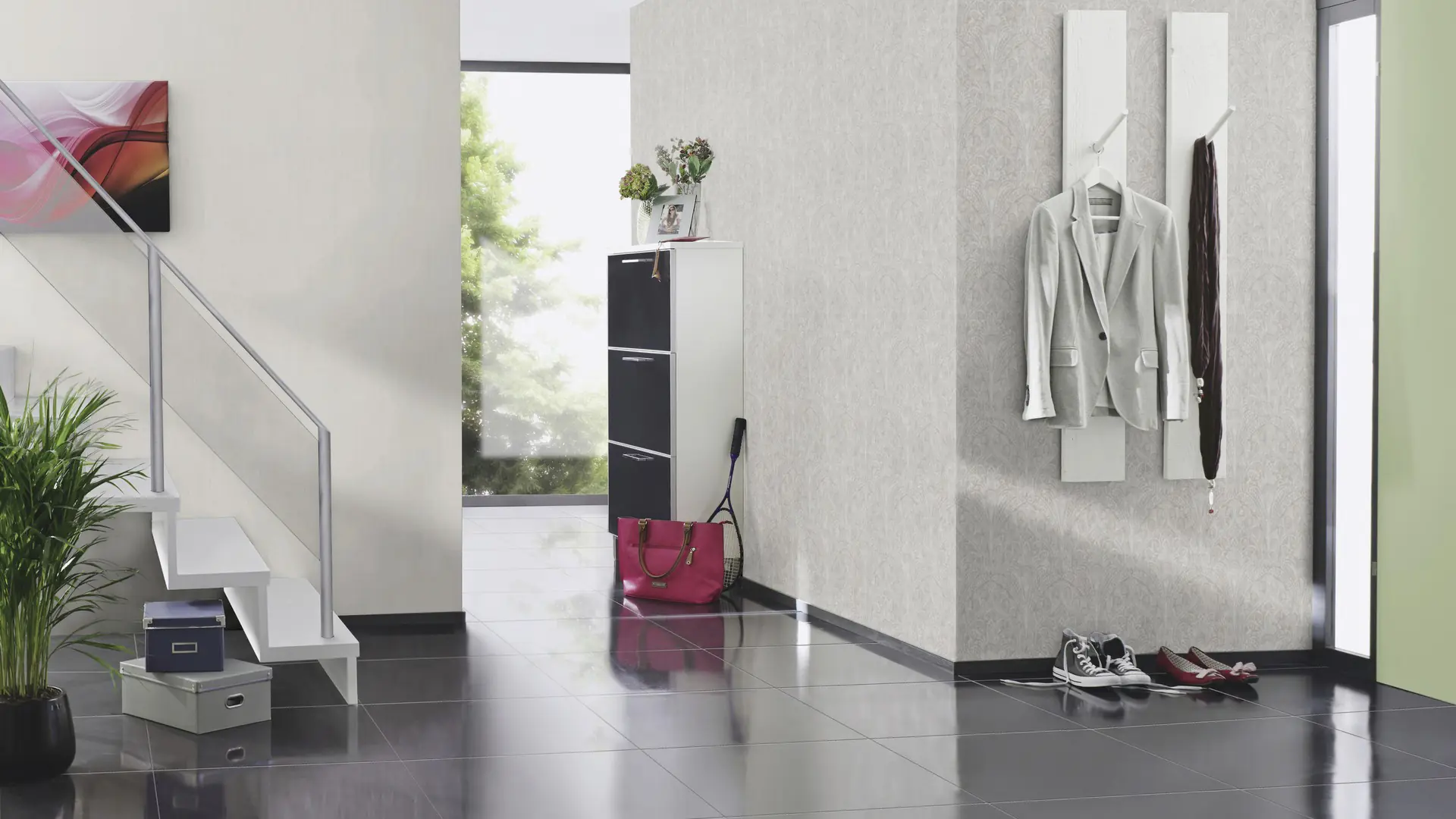 Rasch Vliestapete 746334 Grau-Mittelgrau Muster & Motive 10,05 m x 0,53 m