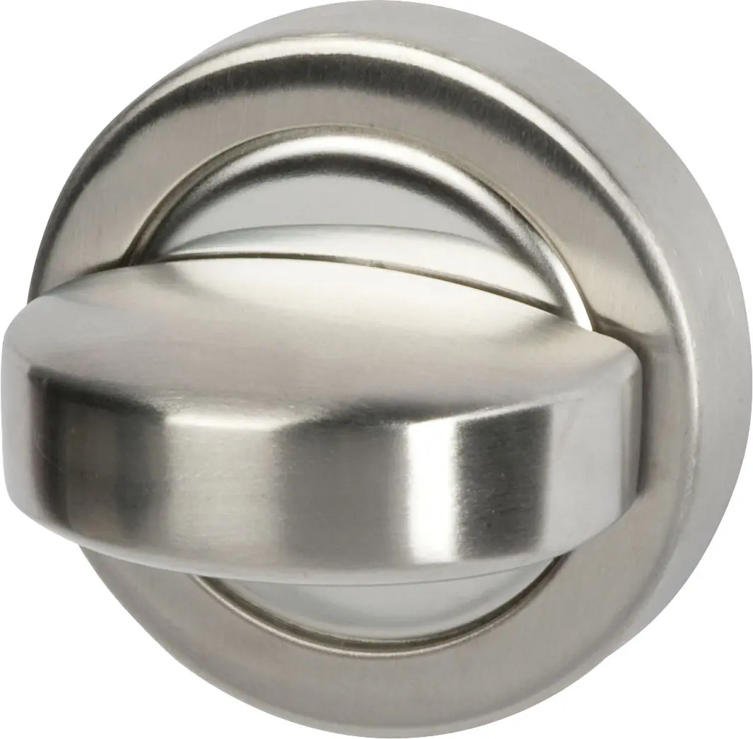 Alpertec Rosettenpaar WC mit Sperrriegel Edelstahl chrom Ø 5,2 cm 