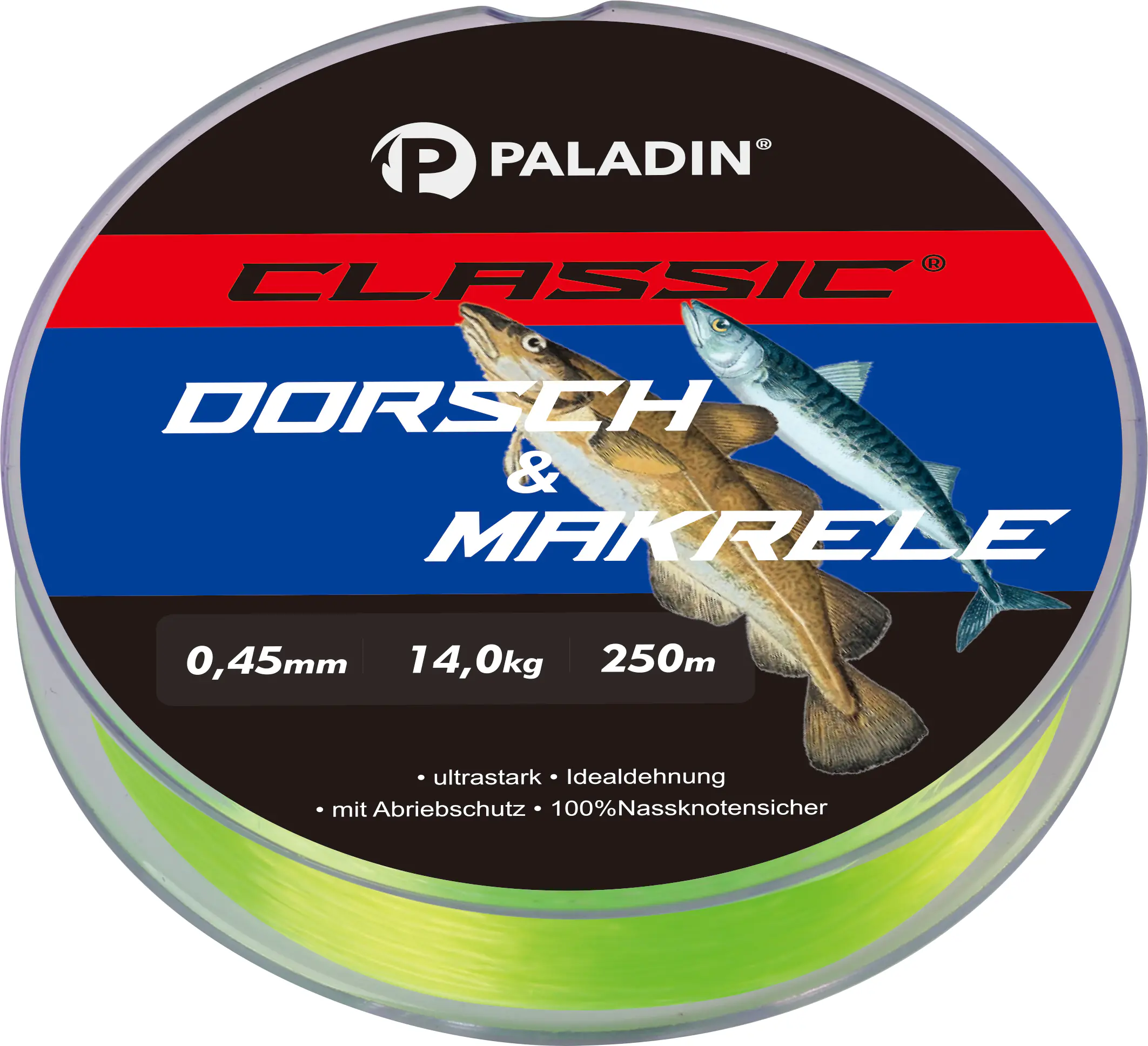 Paladin Angelschnur Dorsch 250 m 0,45 mm fluogelb