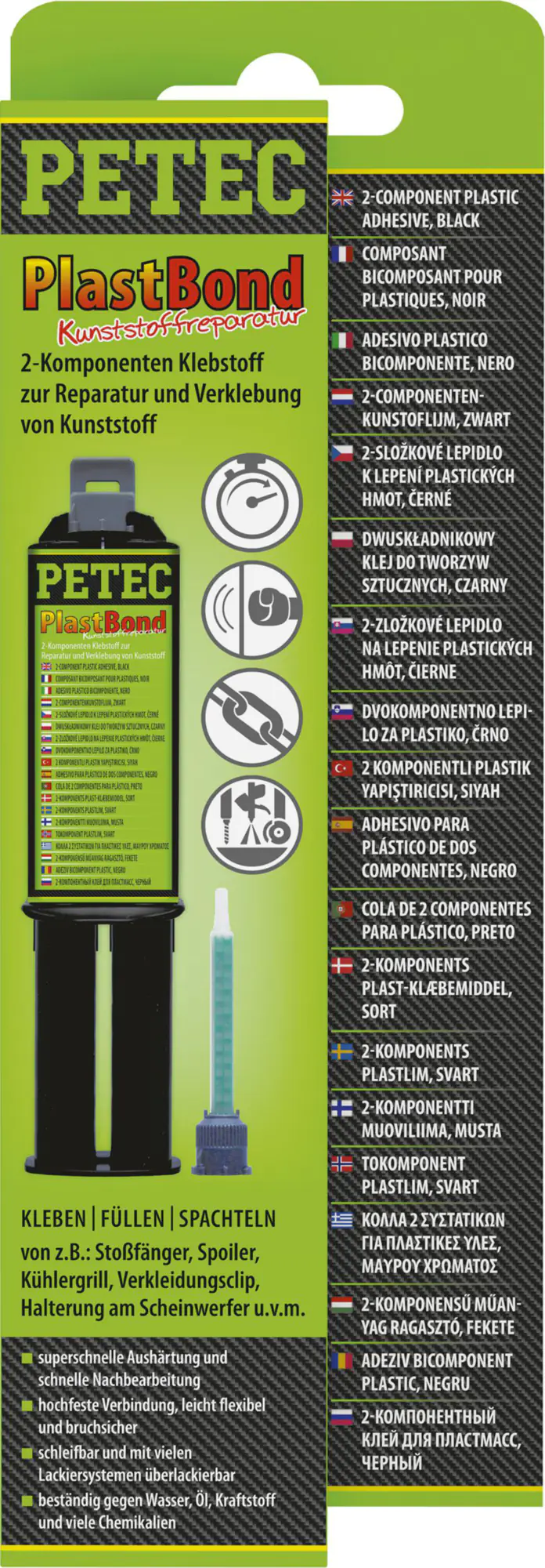 Petec PlastBond 2-Komponenten Hochleistungskleber für Kunststoff 24ml Petec PlastBond 2-Komponenten Hochleistungskleber für Kunststoff 24ml