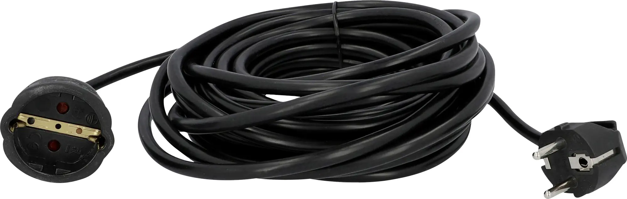 Unitec Verlängerungskabel Innen 10 Meter H05VV-F 3G1,5 ,schwarz