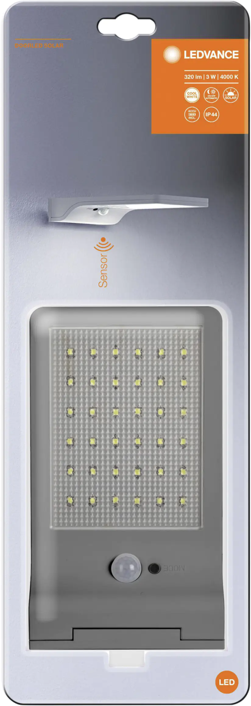 Ledvance LED Solarleuchte Door silber