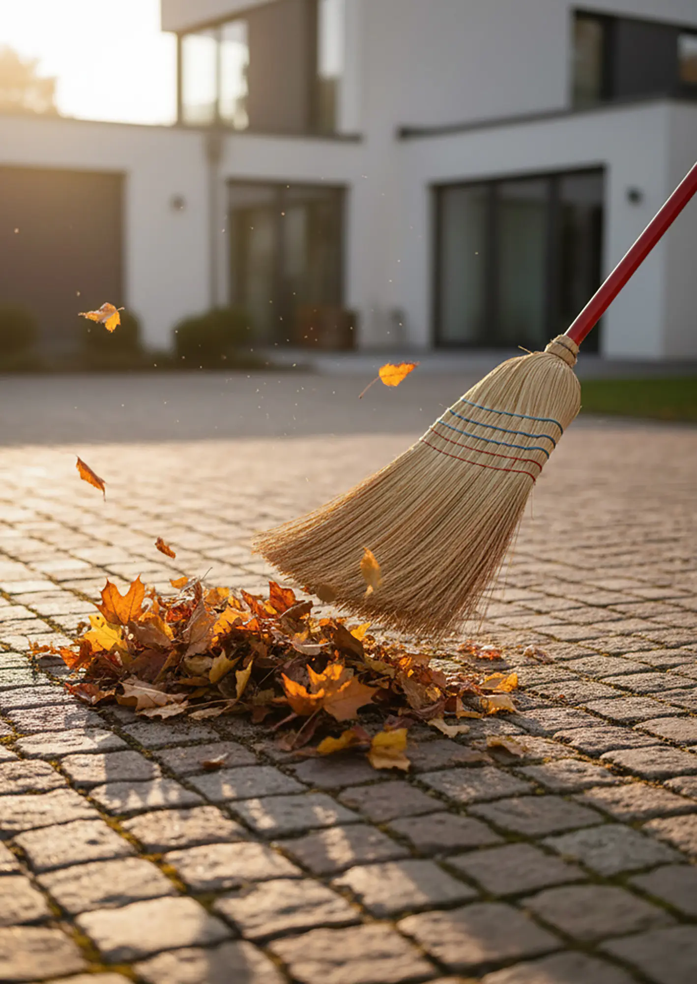 Peggy Perfect Reisstrohbesen 5-Naht mit Stiel 130 cm