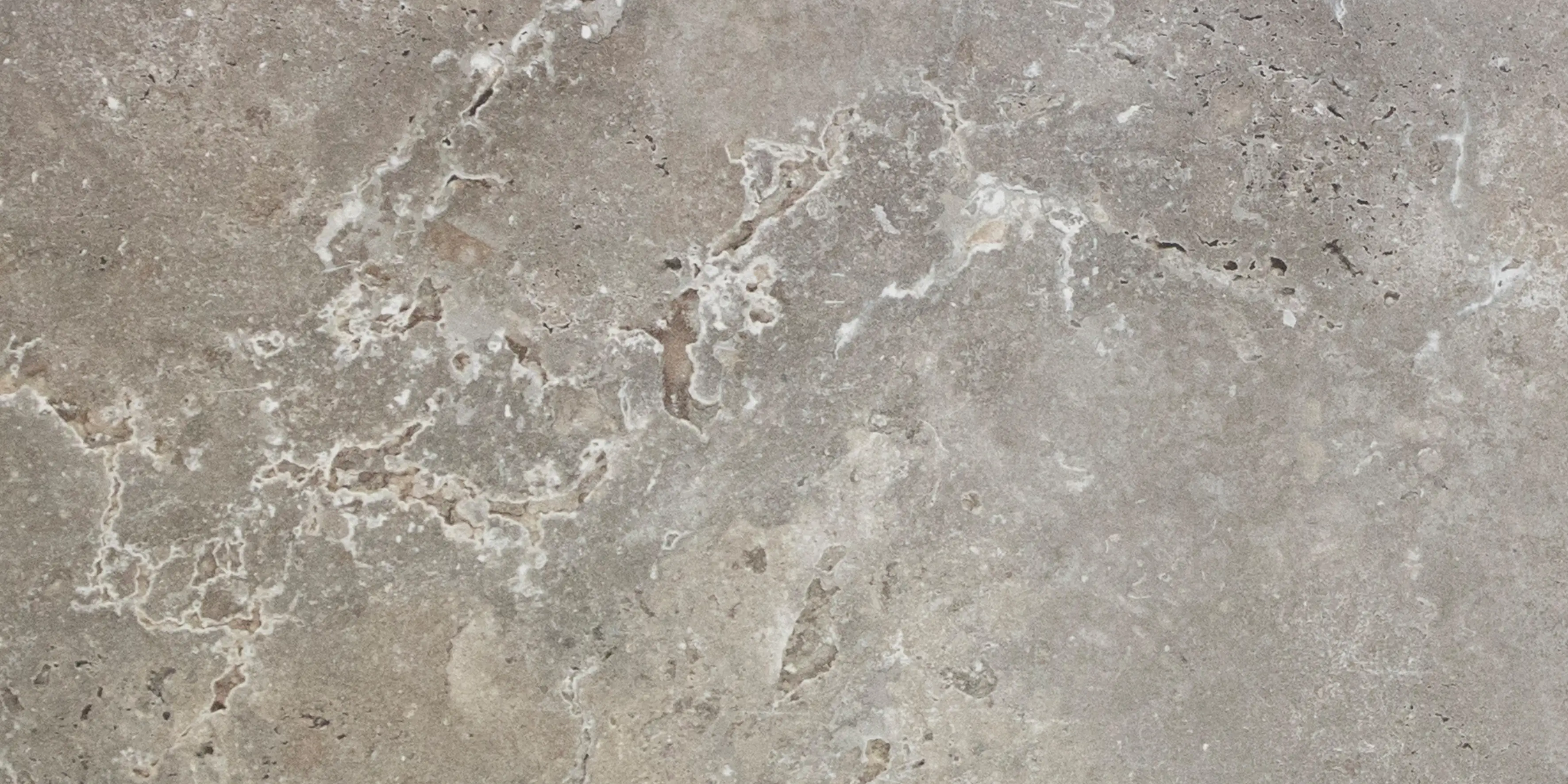 Bodenfliese Feinsteinzeug Travertino 30 x 60 cm grau