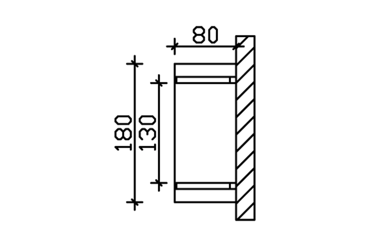 SKAN HOLZ Vordach Stettin 180 x 80 cm, lasiert in Schiefergrau
