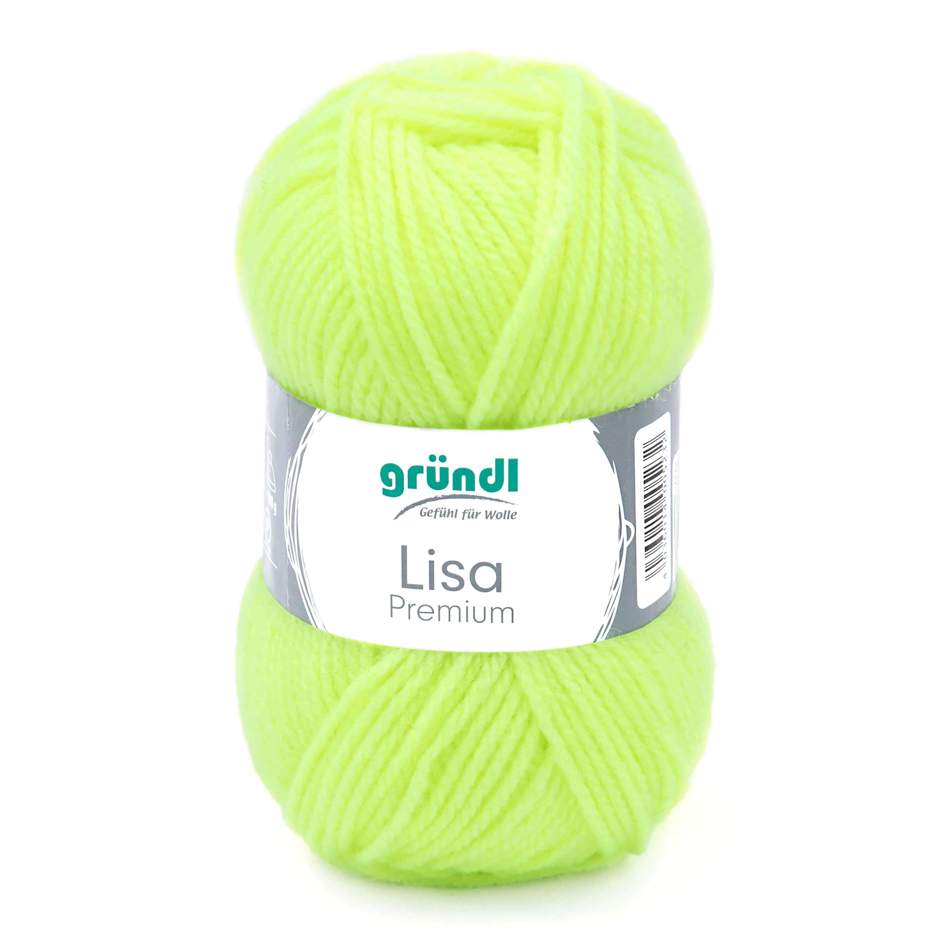 Gründl Wolle Lisa Premium uni 50 g neongelb
