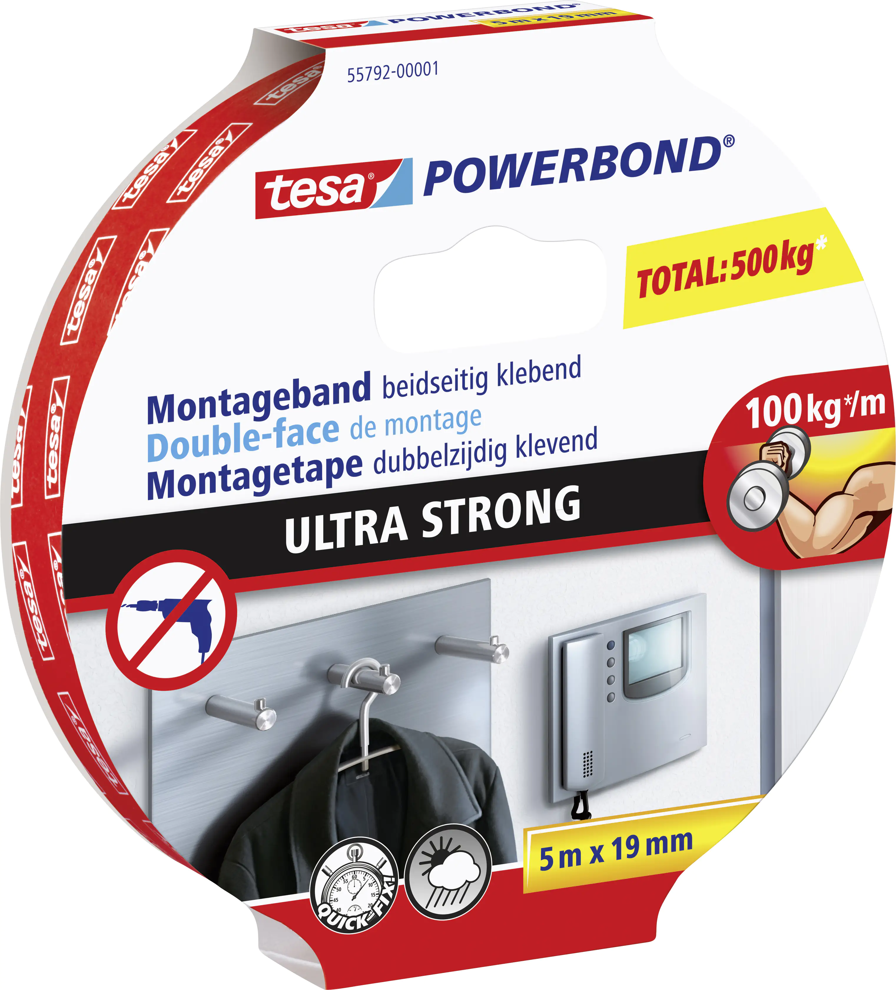tesa doppelseitiges Montageband Ultra Strong 5 m x 19 mm tesa doppelseitiges Montageband Ultra Strong 5 m x 19 mm