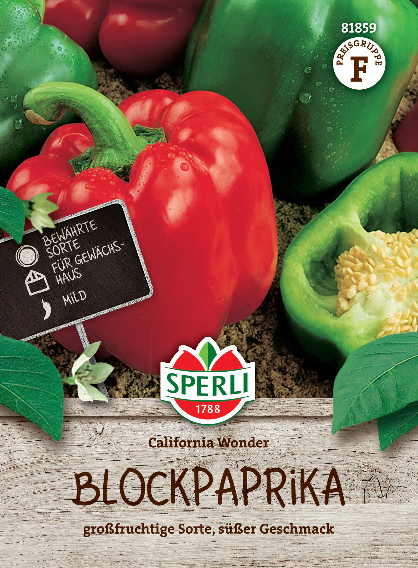 Sperli Blockpaprika California Wonder für ca. 40 Pflanzen