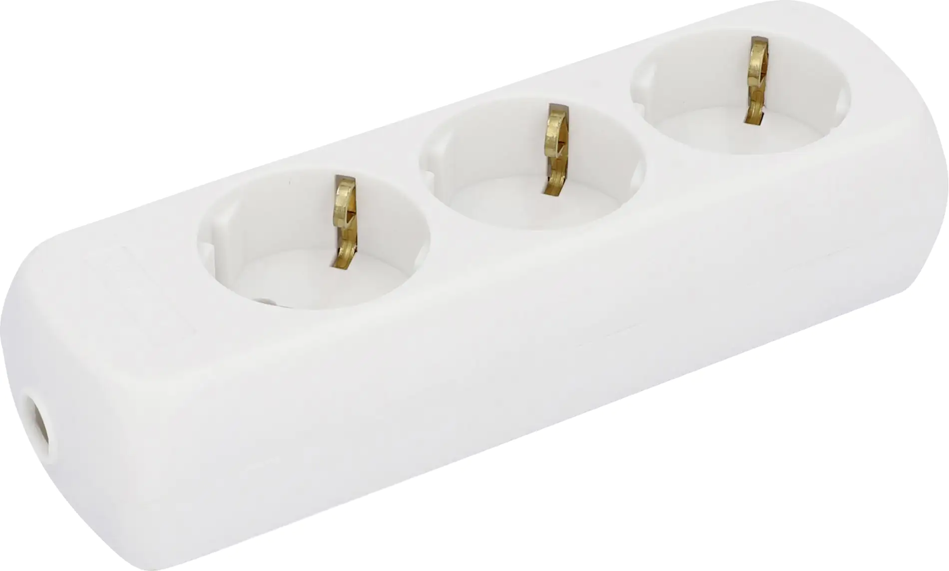 Unitec Steckdosenleiste 3-fach ohne Kabel Berührungsschutz, weiß