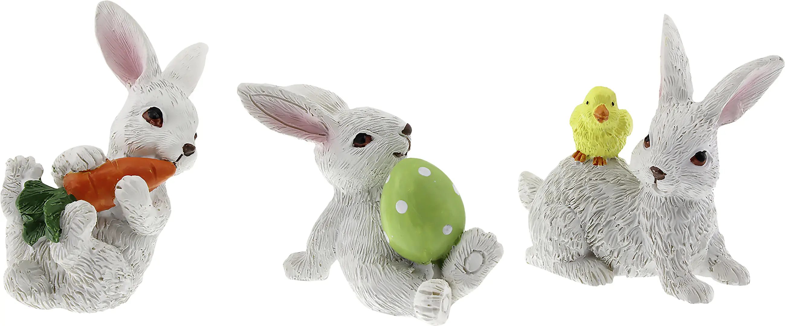 Osterdeko Hase Polyresin 5,5 x 5 cm bunt