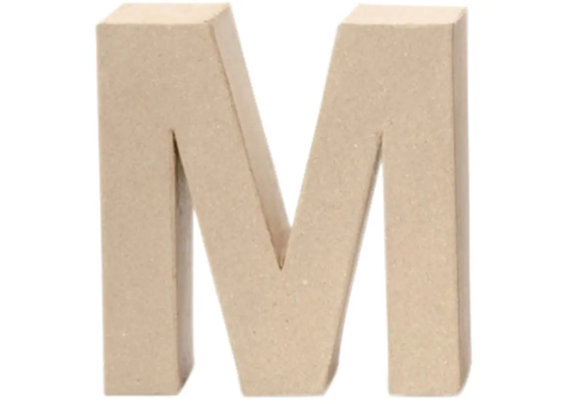 Glorex Papp-Buchstabe M 17,5 x 5,5 cm