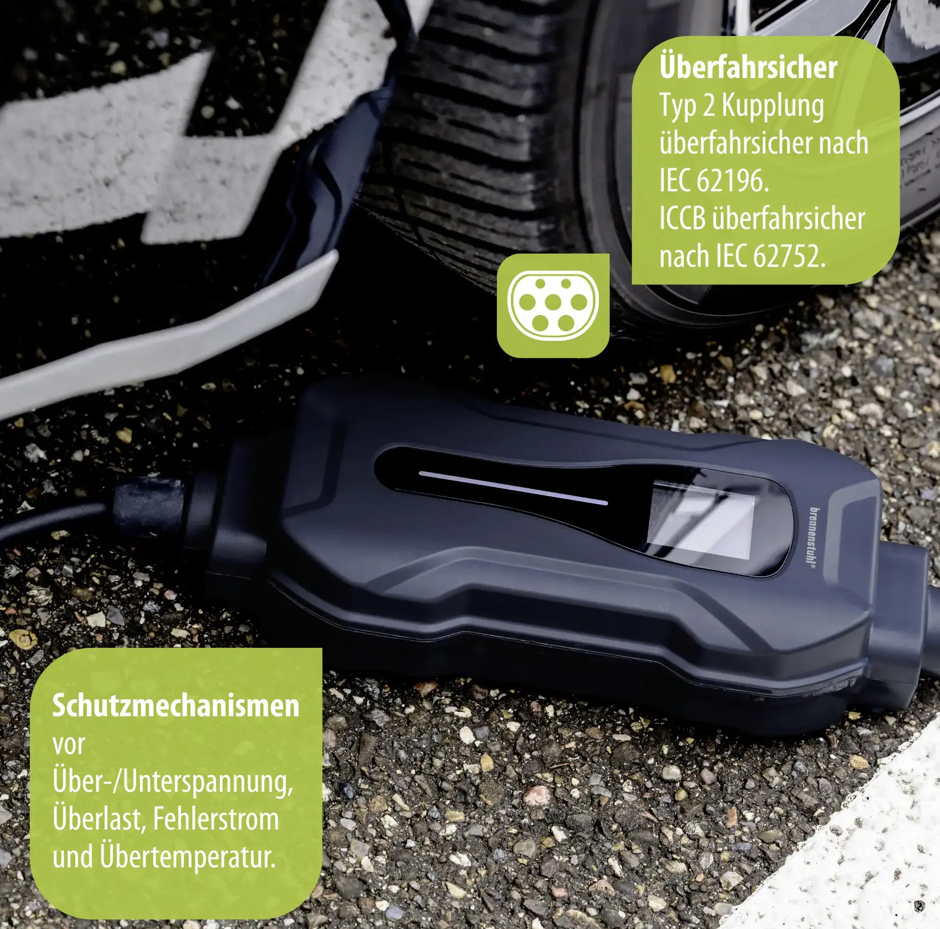 Brennenstuhl mobile Ladestation Wallbox Typ 2 2,3 kW 8 m Kabel