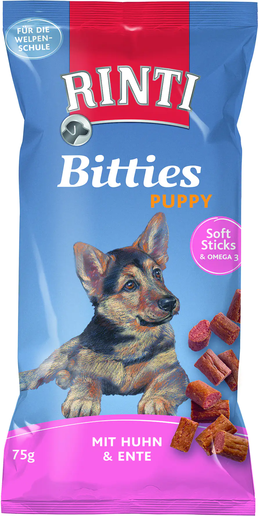 Rinti Extra Bitties Puppy Hundesnack 75 g Huhn & Ente Rinti Extra Bitties Puppy Hundesnack 75 g Huhn & Ente