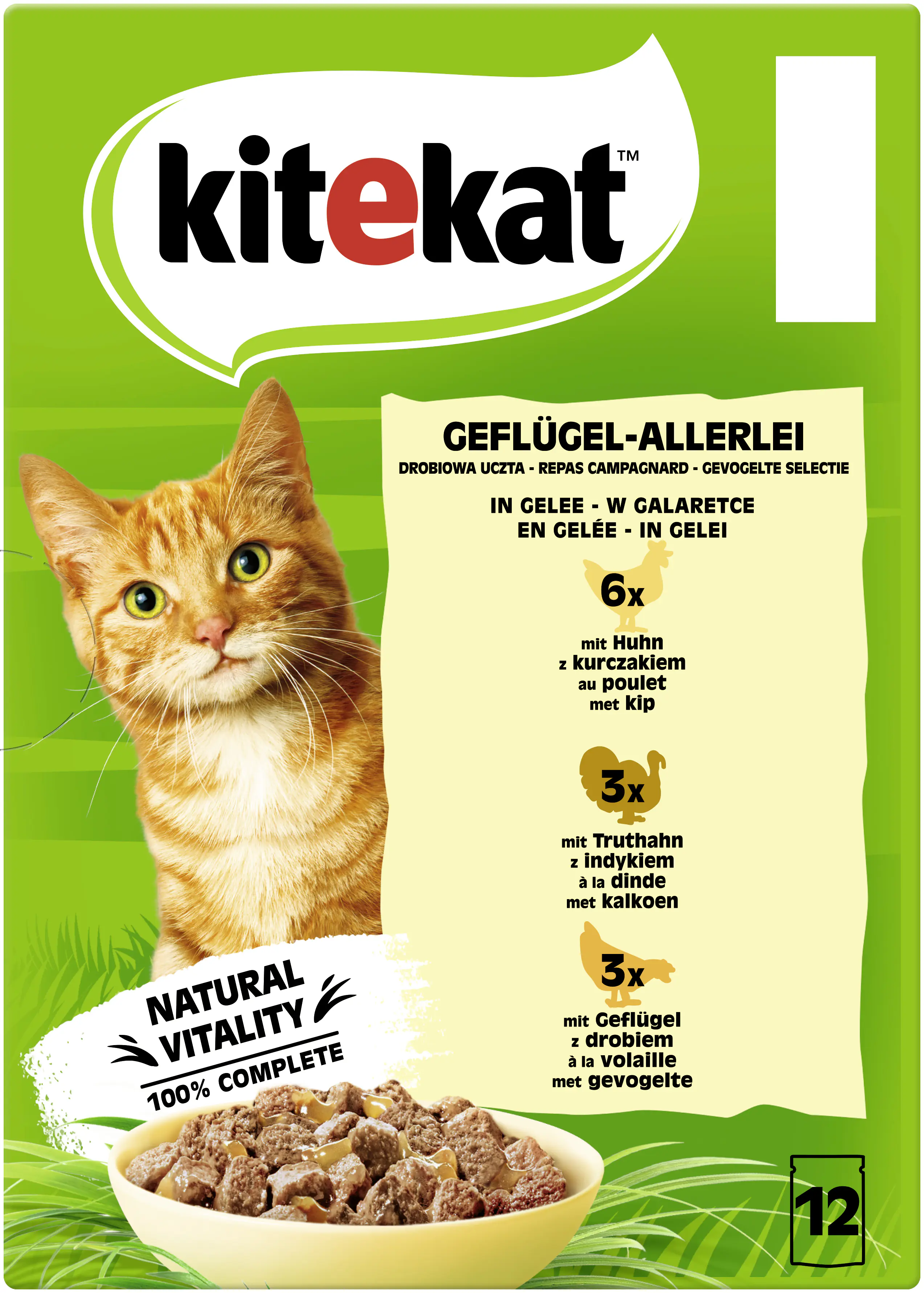 Kitekat Geflügelallerlei in Gelee Multipack 12x85 g