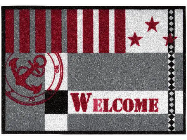 Fußmatte Metopolita Welcome red/black, 39 x 58 cm