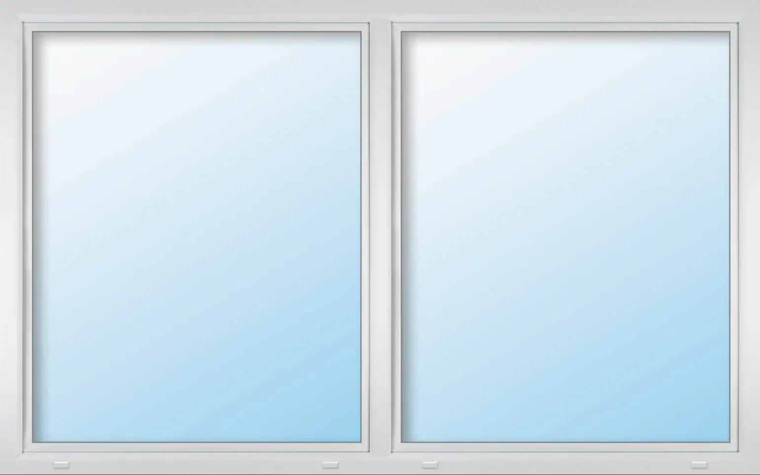 Meeth Kunststofffenster 100 x 110 cm 2-flg. Dreh/Dreh-Kipp Stulppfosten weiß