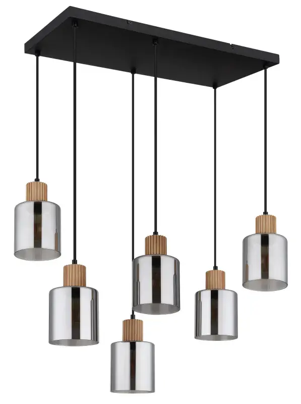 Globo Hängeleuchte Aleidis 67 x 120 cm schwarz matt