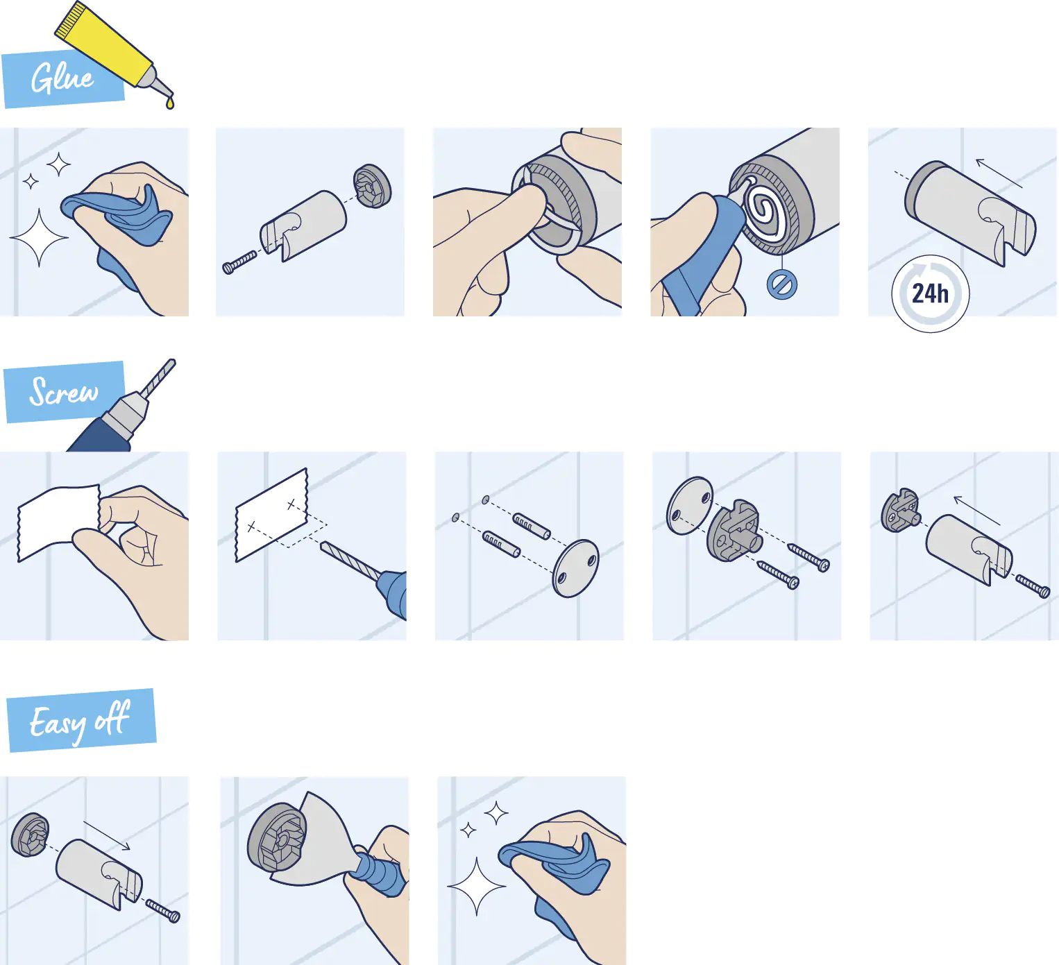 Grohe Montagekleber QuickGlue  Set S2 für Brausestangen