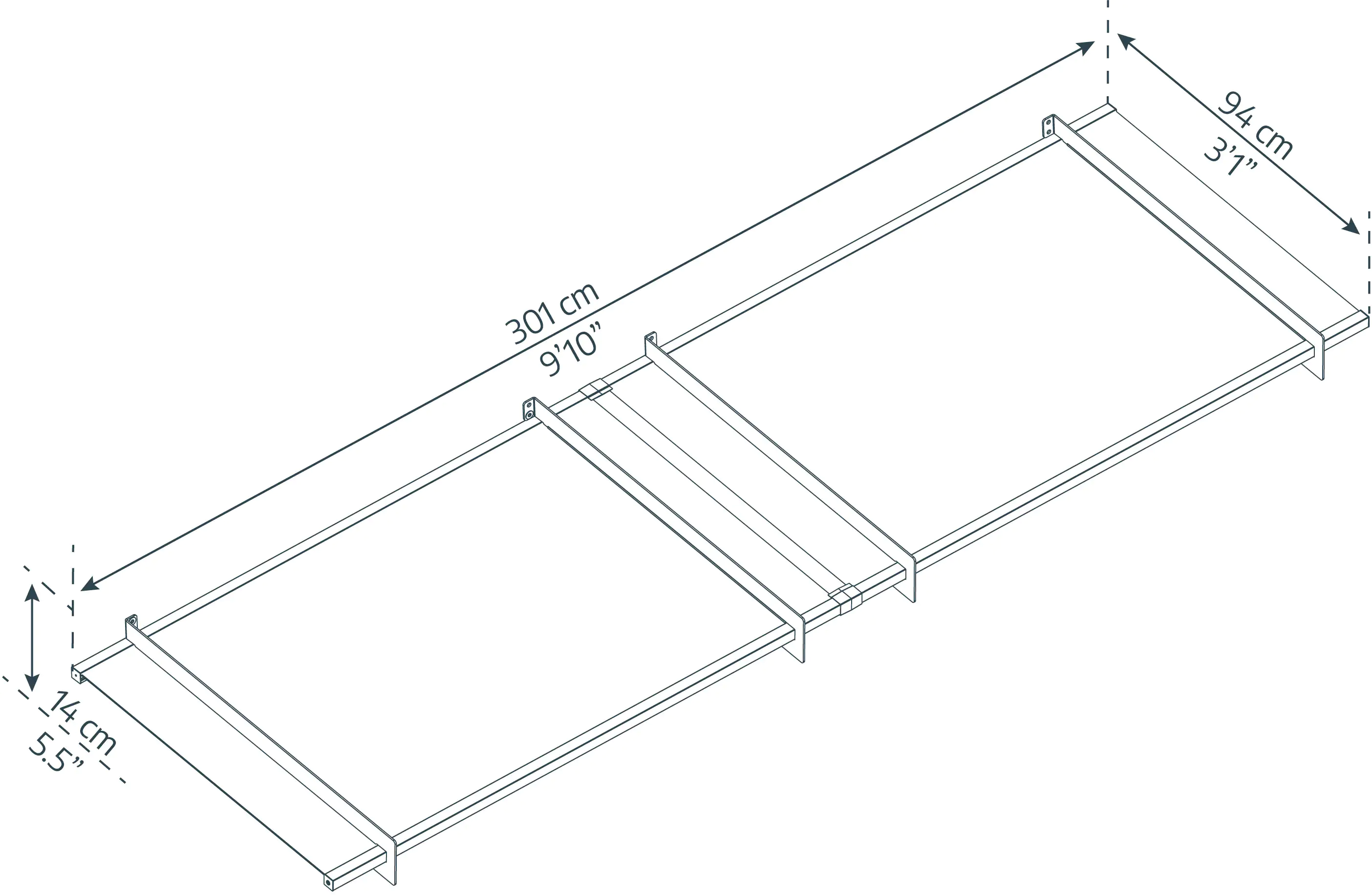 Canopia Vordach Nancy  301 x 94 cm anthrazit Canopia Vordach Nancy  301 x 94 cm anthrazit
