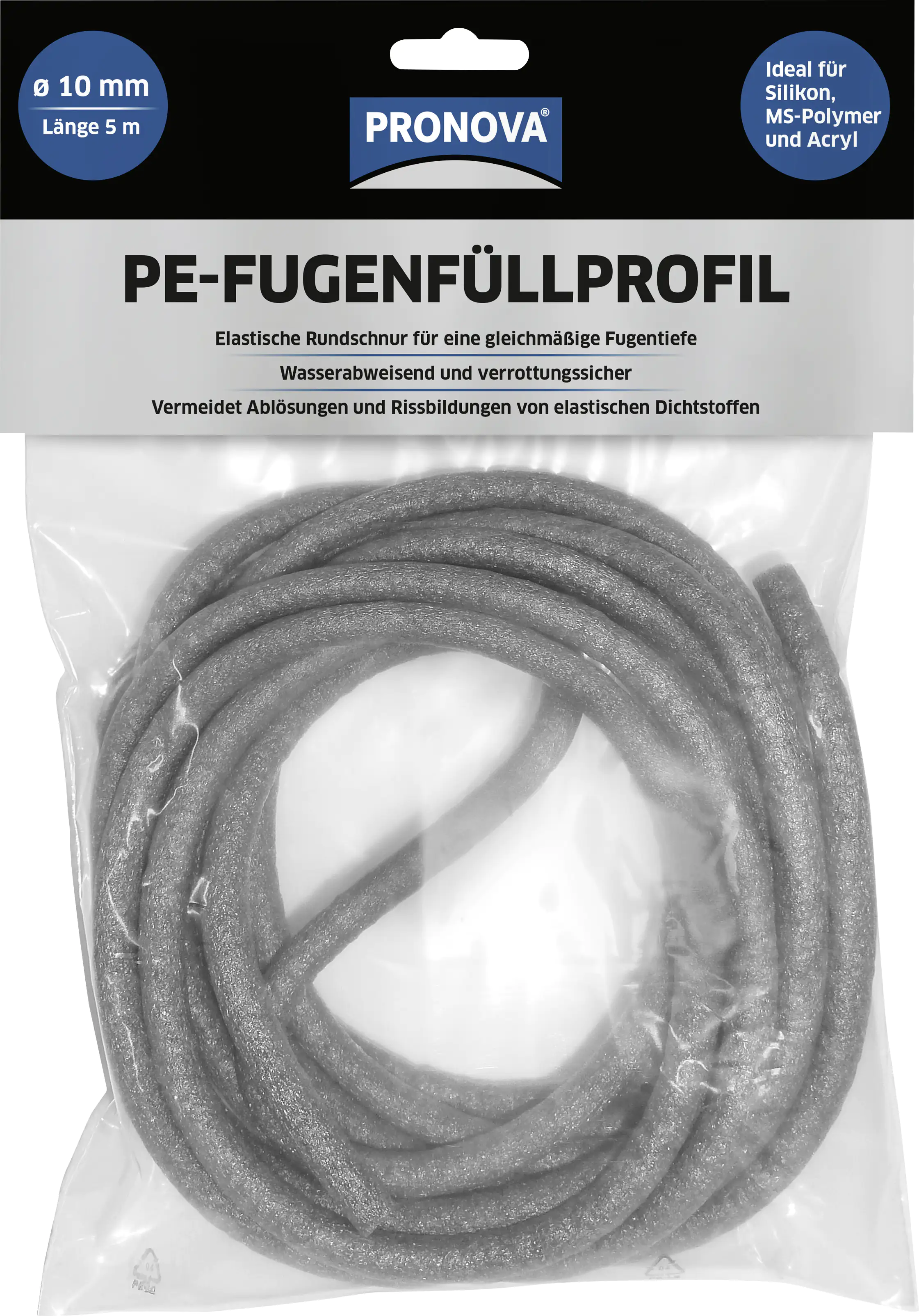 Primaster PE-Fugenfüllprofil 10 mm x 5 m Primaster PE-Fugenfüllprofil 10 mm x 5 m