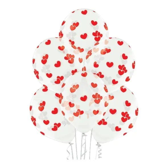 Luftballons Herzen rot Latex 10 Stück