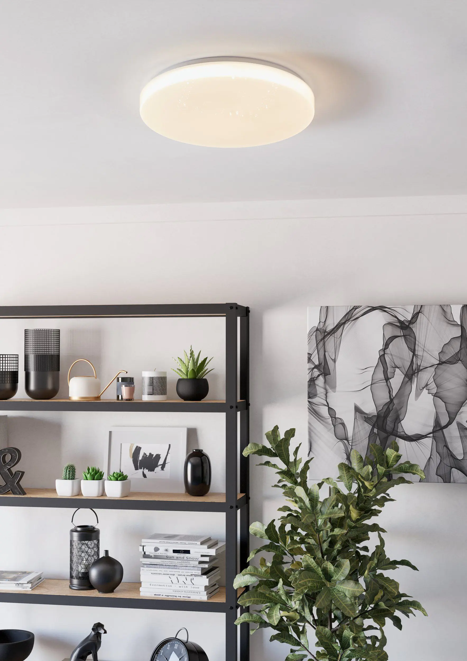 Eglo LED Deckenleuchte Pogliola-E 16,5W, 1900 lm, 3000K, warmweiß, Stahl, Kunstoff