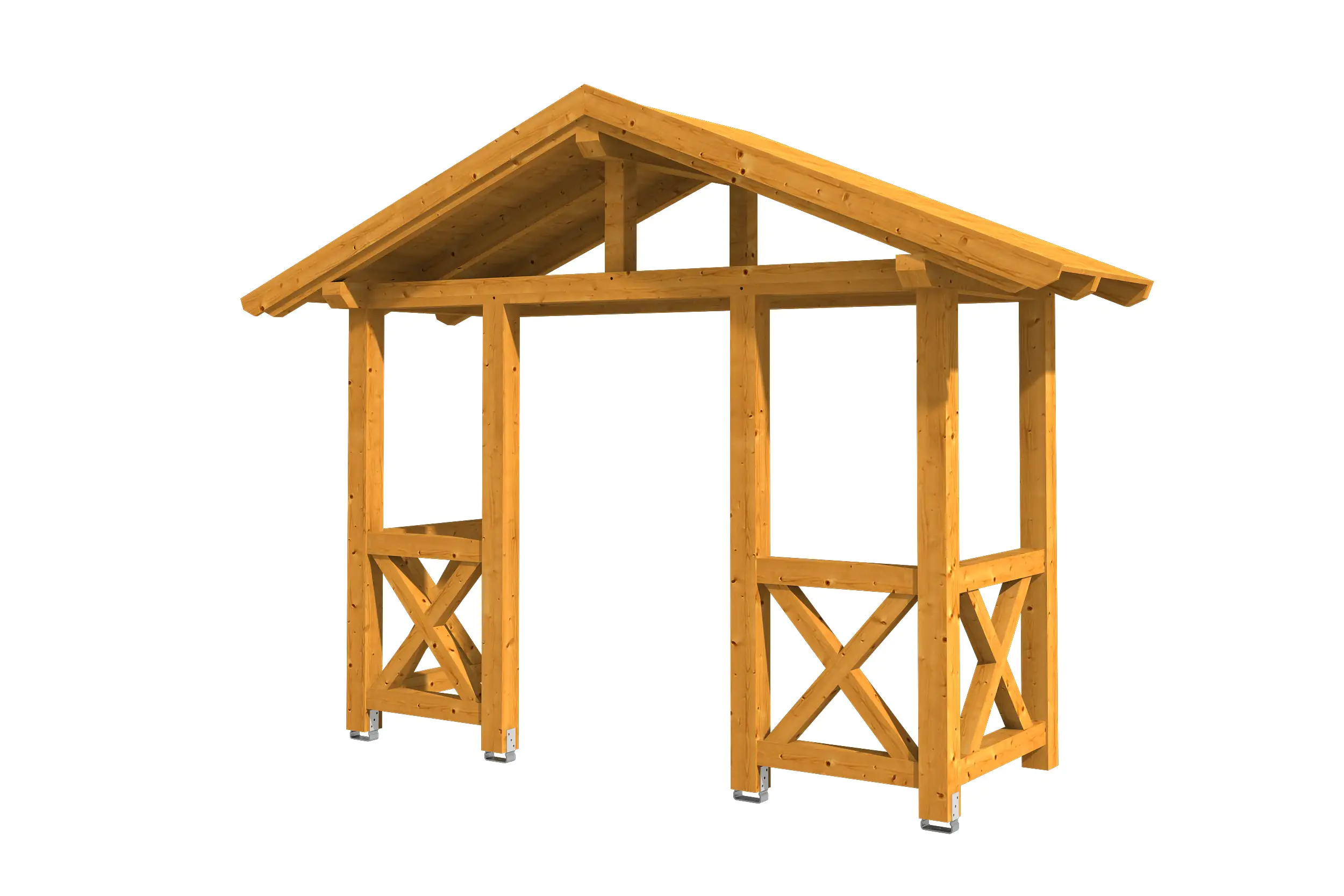 4018211016464 SKAN HOLZ Vordach Stralsund Typ 5 360 x 139 cm, lasiert in Eiche hell