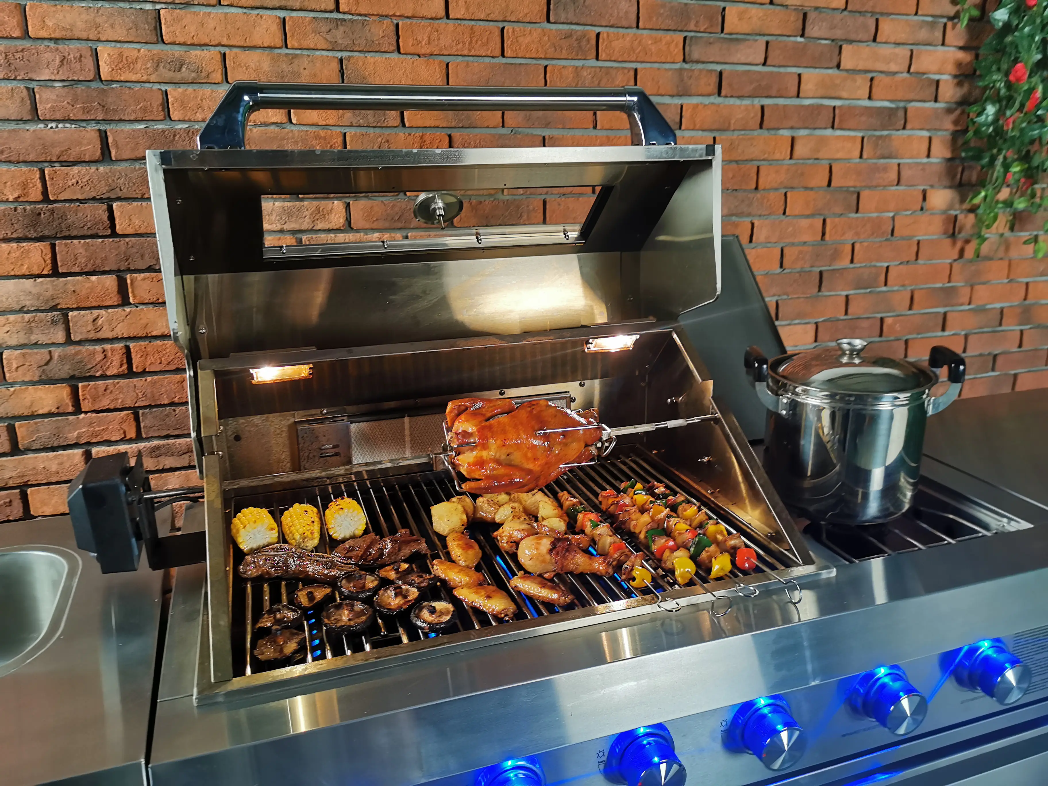 Buschbeck Outdoorküche Oxford inkl. 1 Seitenbrenner, Spüle und Kühlschrank Buschbeck Outdoorküche Oxford inkl. 1 Seitenbrenner, Spüle und Kühlschrank