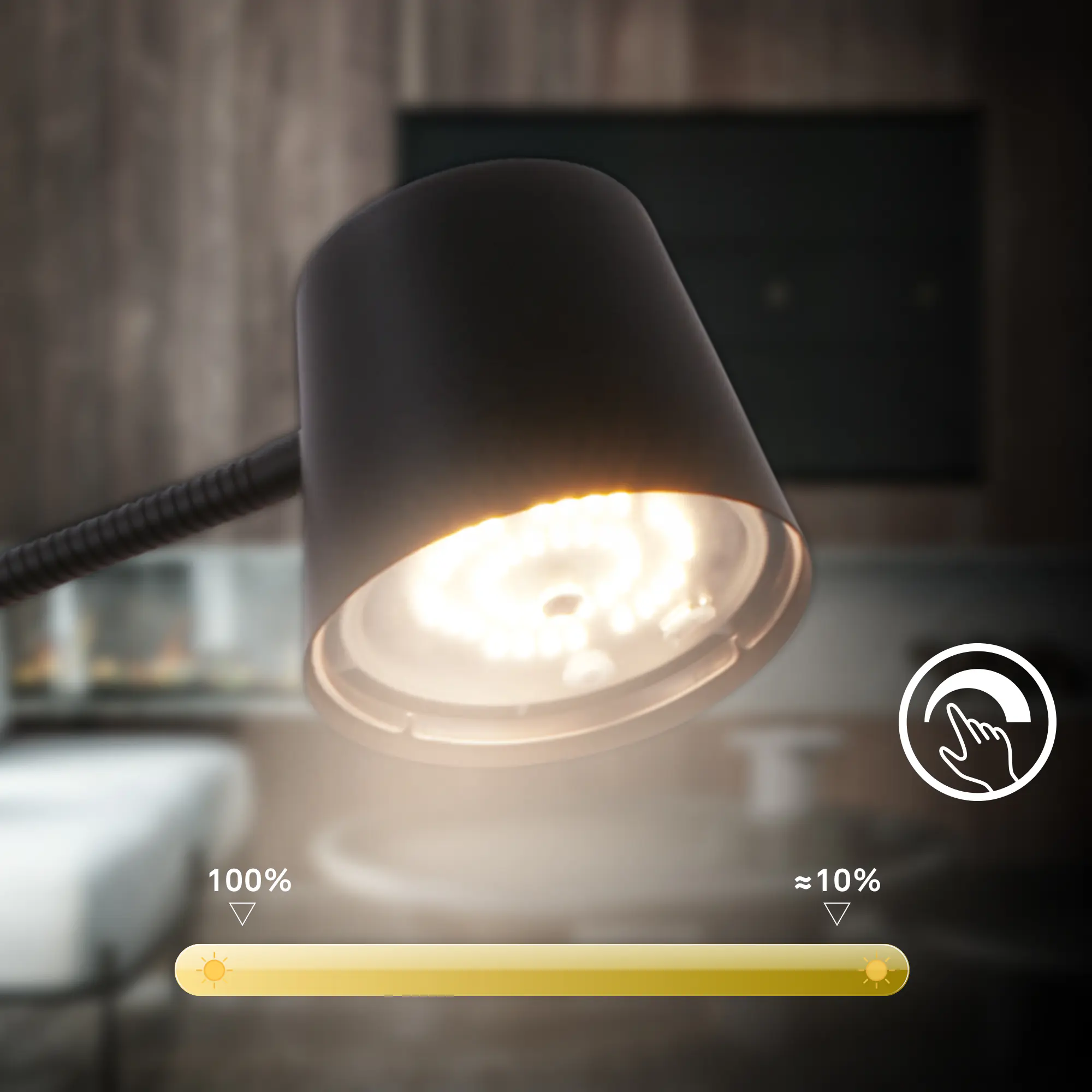 Brilloner LED-Akku-Stehleuchte Cielo 5,5 W Metall schwarz warmweiß