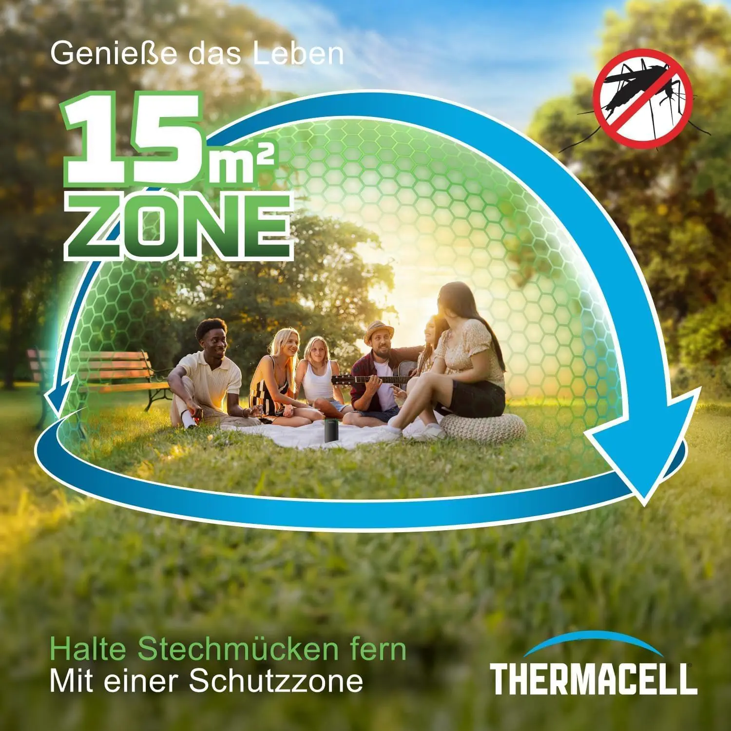 Thermacell Mückenabwehr-Verdampfer Protect schwarz-grün inkl. Wirkstoff