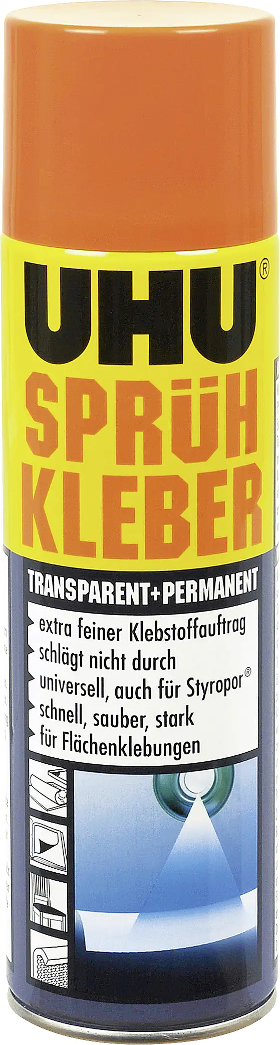 4026700467451_1125882 UHU Sprühkleber permanent + transparent 500 ml