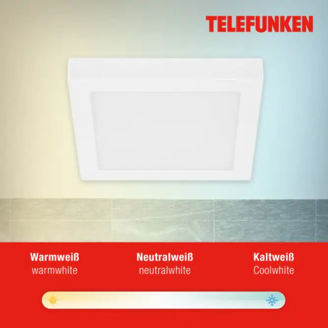 Telefunken LED Aufbauleuchte Direkt Smart WiFi weiß