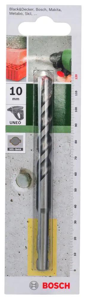 Bosch Betonbohrer SDS Quick 120 mm Ø 10 für Uneo Bosch Betonbohrer SDS Quick 120 mm Ø 10 für Uneo