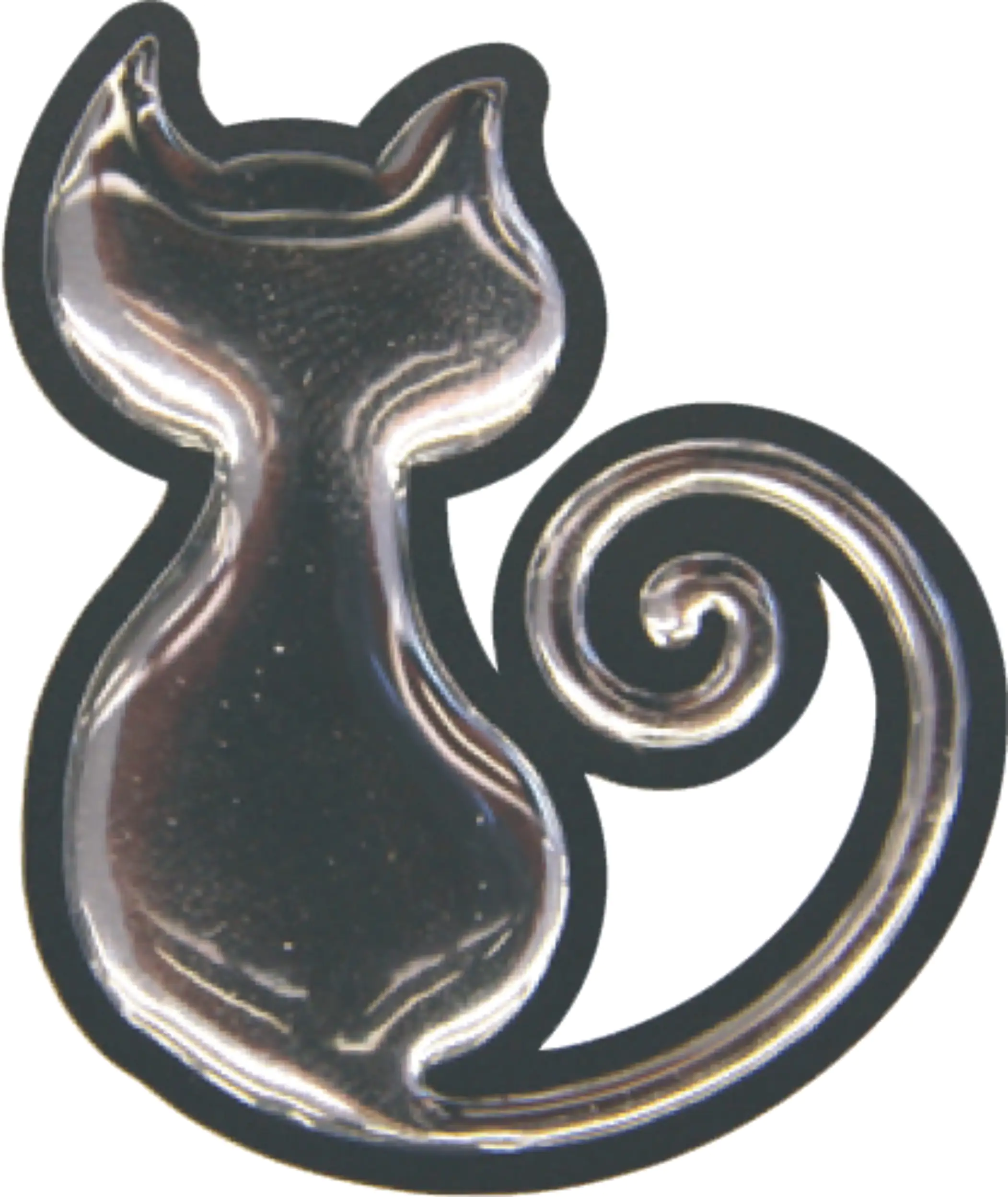 4002341293369 Hermann Schütz 3D-Chrome-Sticker Katze 45x35mm