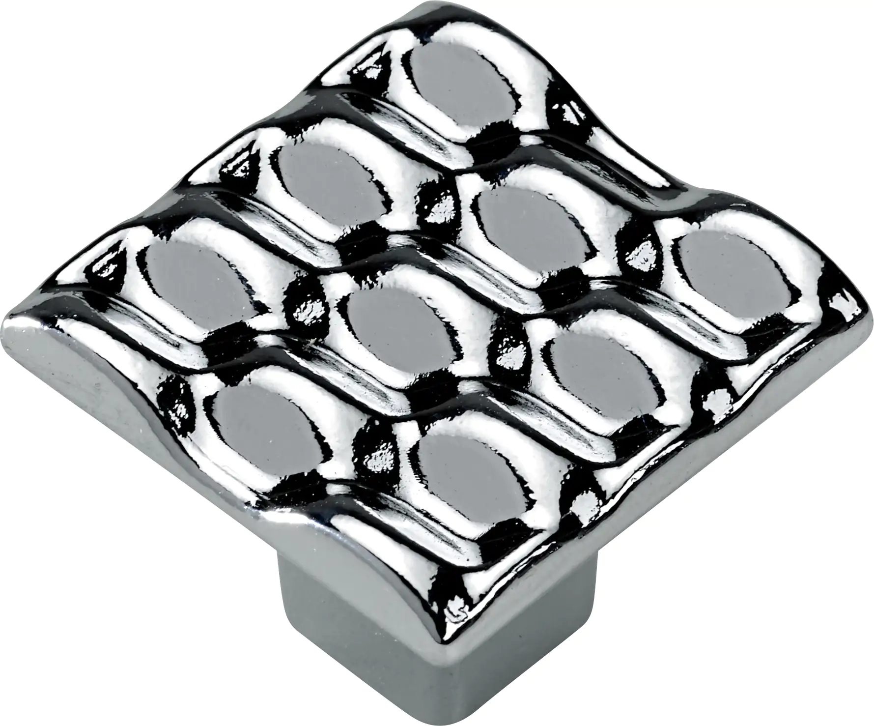 Hettich Möbelknopf Zinkdruckguss silber 25,0 x 25,0 mm - 1 Stück
